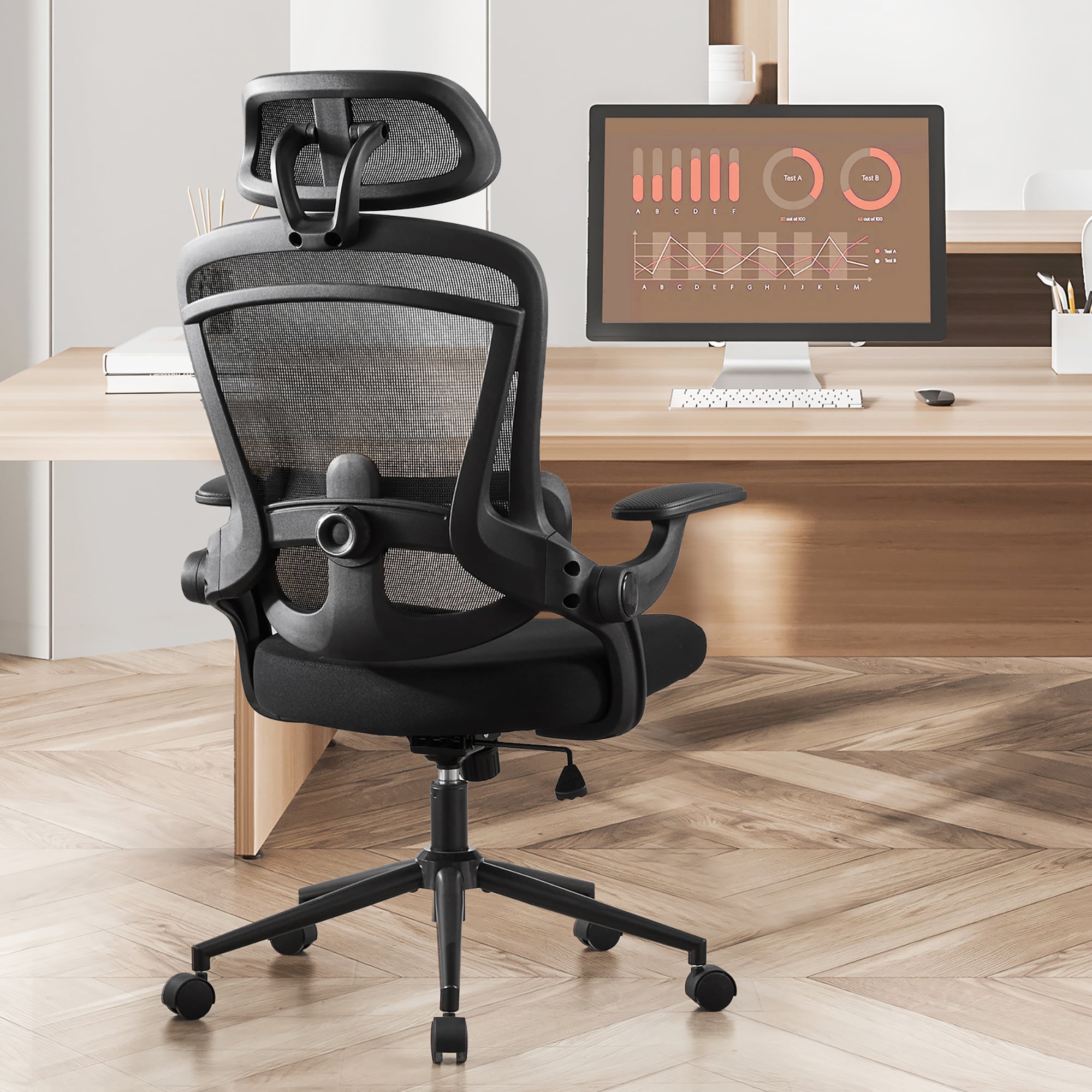 GZMR WF01-GC-V6-BKWH Office-Chairs - View #3