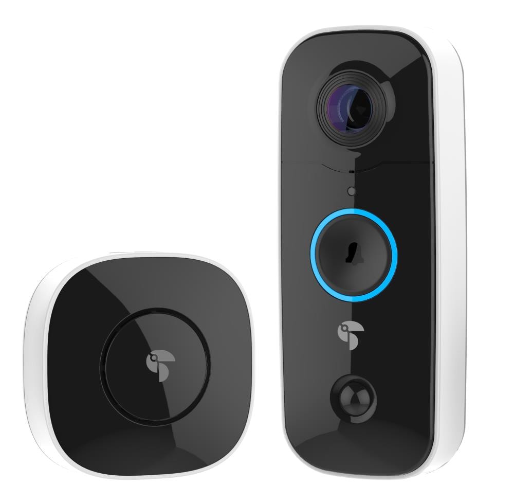 Toucan Wireless Wi-Fi Compatible Smart Video Doorbell in Black in the Video  Doorbells department at