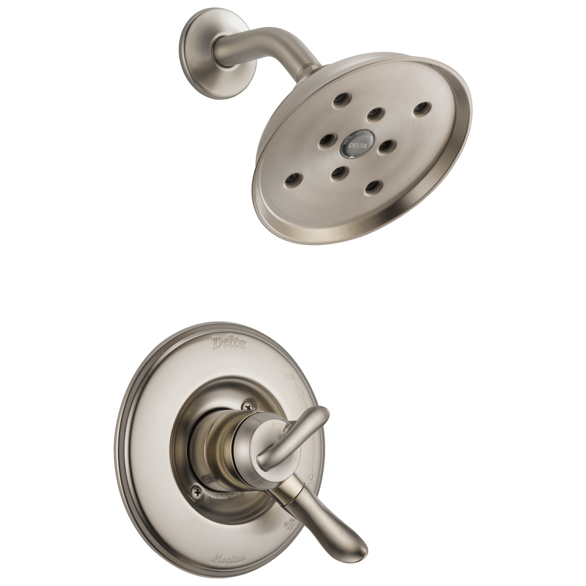 Delta T17294-SS Linden Stainless 2-handle Single function 6.0-in Round Shower Faucet