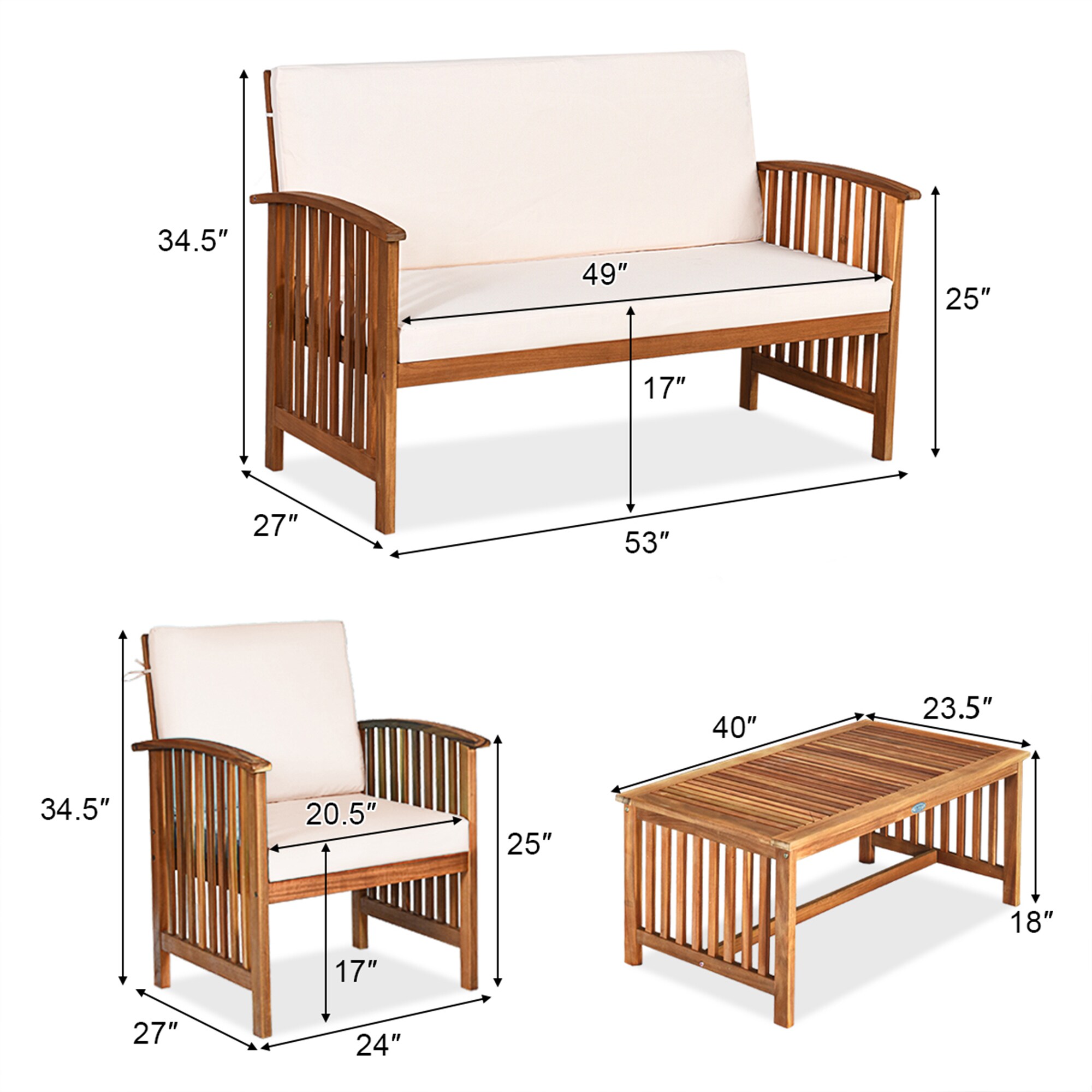 Costway HW63970WH+ Patio-Conversation-Sets - View #7