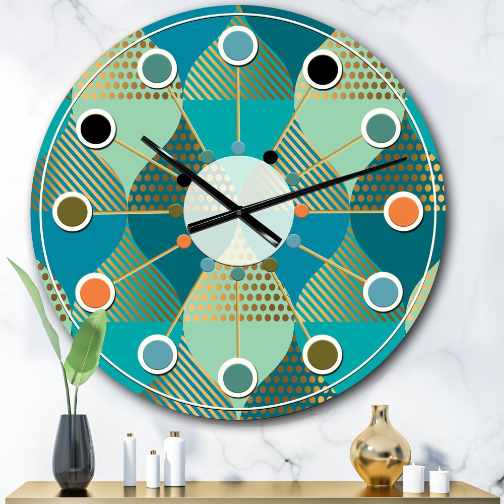 Designart Analog Round Wall Clock in the Clocks department at Lowes.com