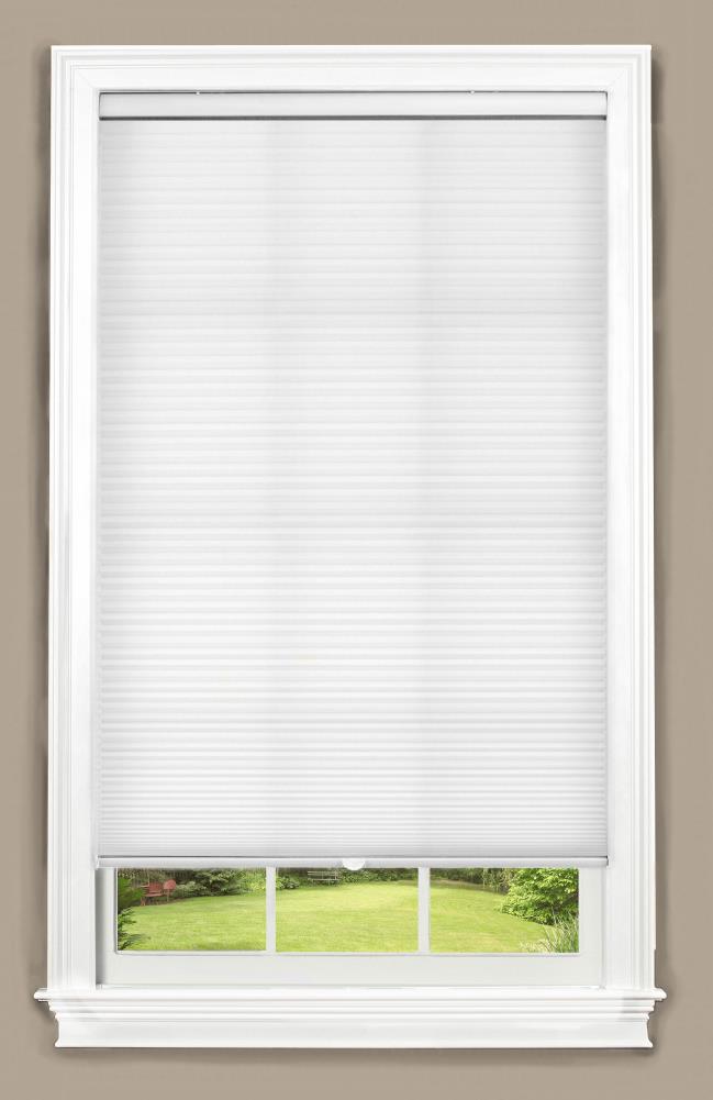 Allen Roth 32 In X 72 In White Light Filtering Cordless Cellular Shade In The Window Shades Department At Lowes Com