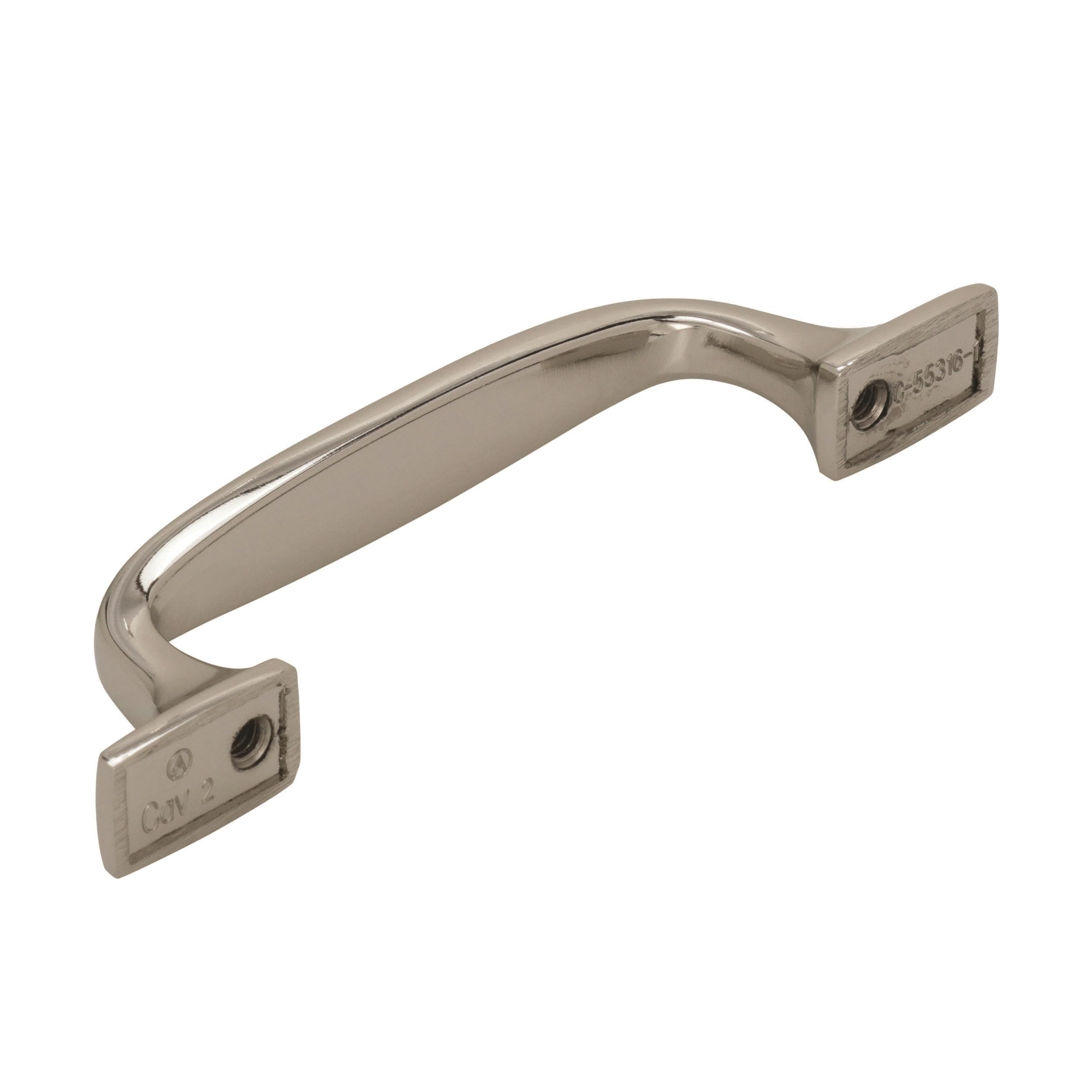 Polished Nickel 3" Cabinet Drawer Pull with Mounting Hardware