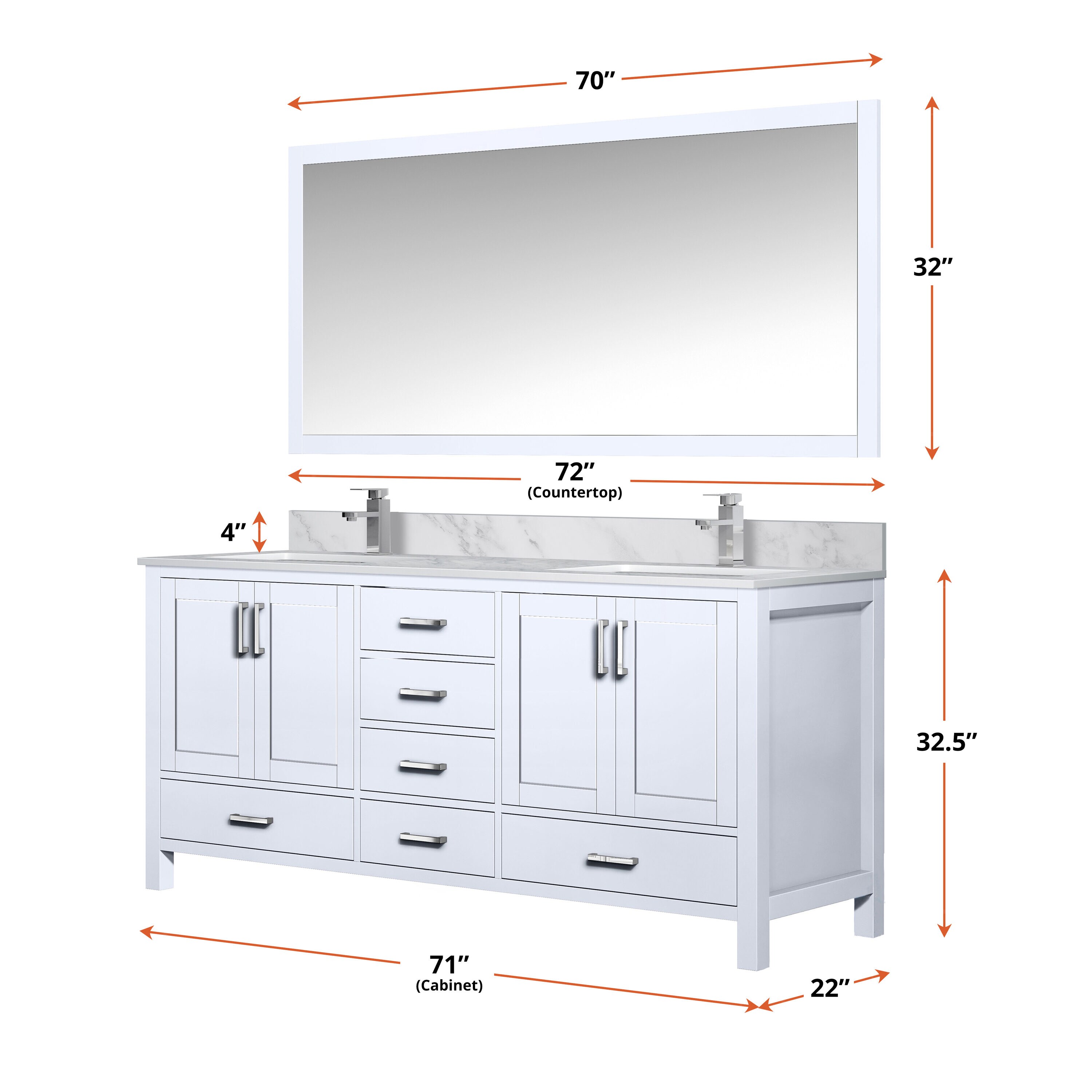 Lexora LVJ72DA300 Bath-Vanity-Combo - View #6
