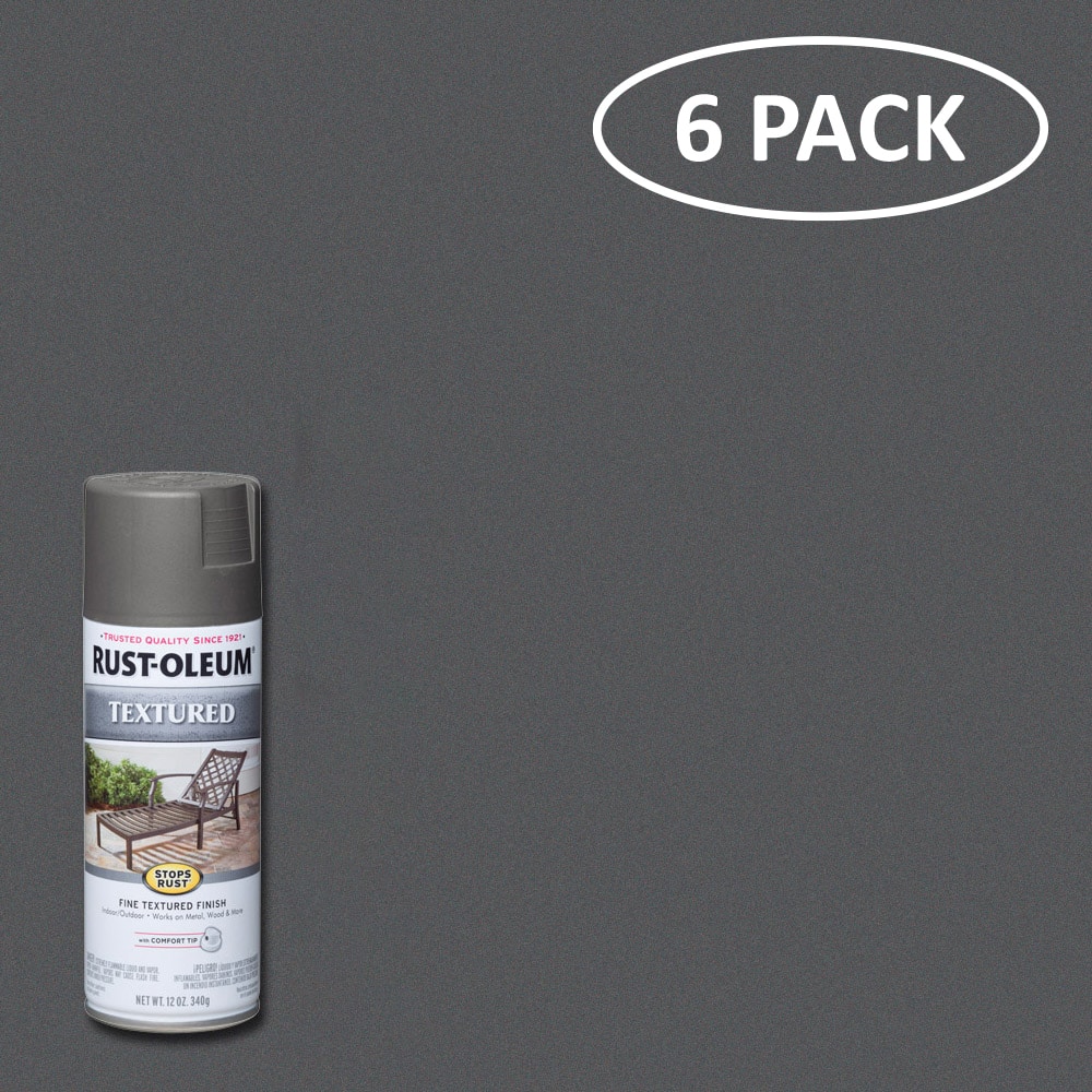 Rust-Oleum 7221830SOS Stops Rust 6 -Pack Satin Dark Pewter Spray paint ( NET WT. 12-oz )