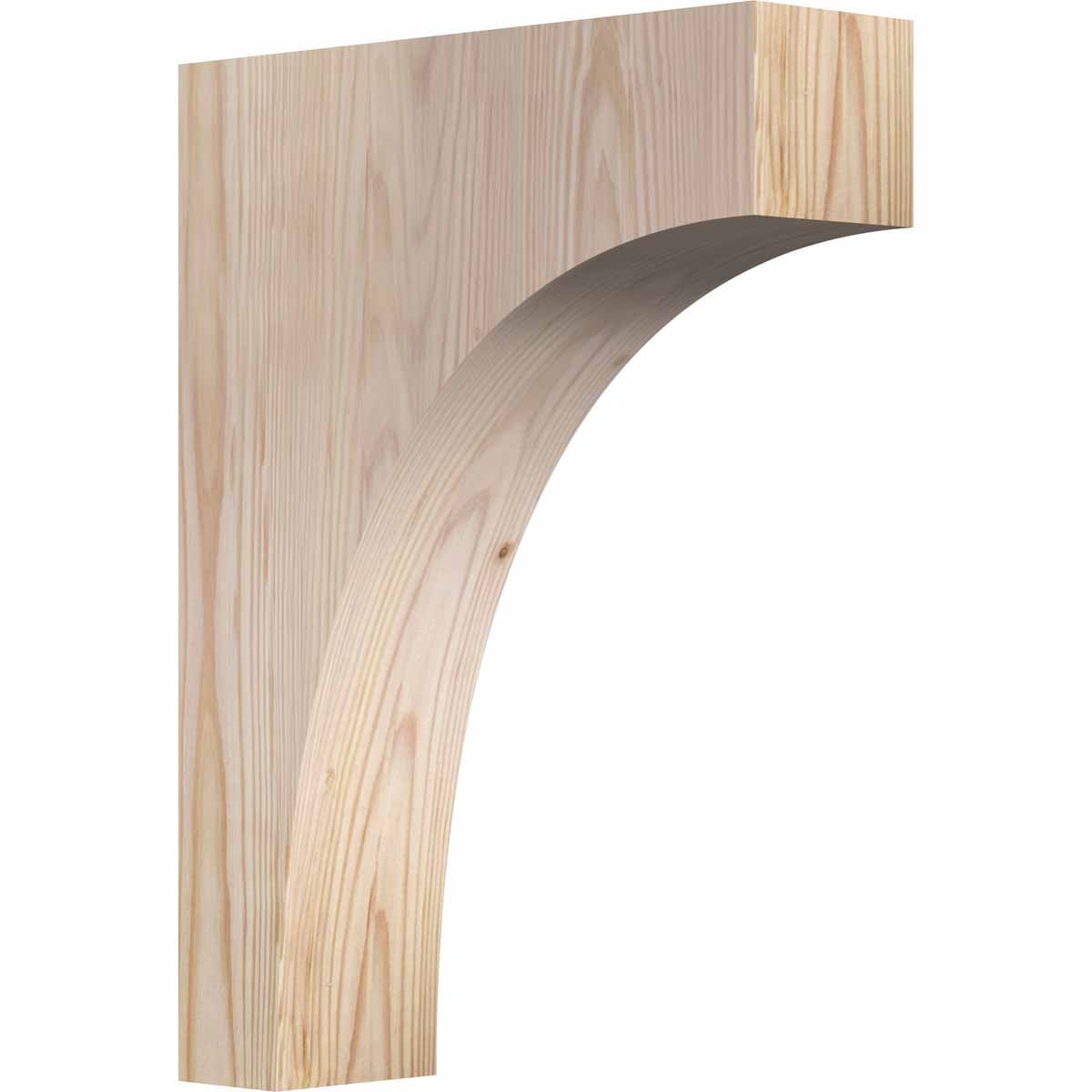 Ekena Millwork COR04X12X16HUN00SDF 3-1/2-in x 12-in x 16-in Huntington Unfinished Douglas fir Wood Paintable/Stainable Corbel