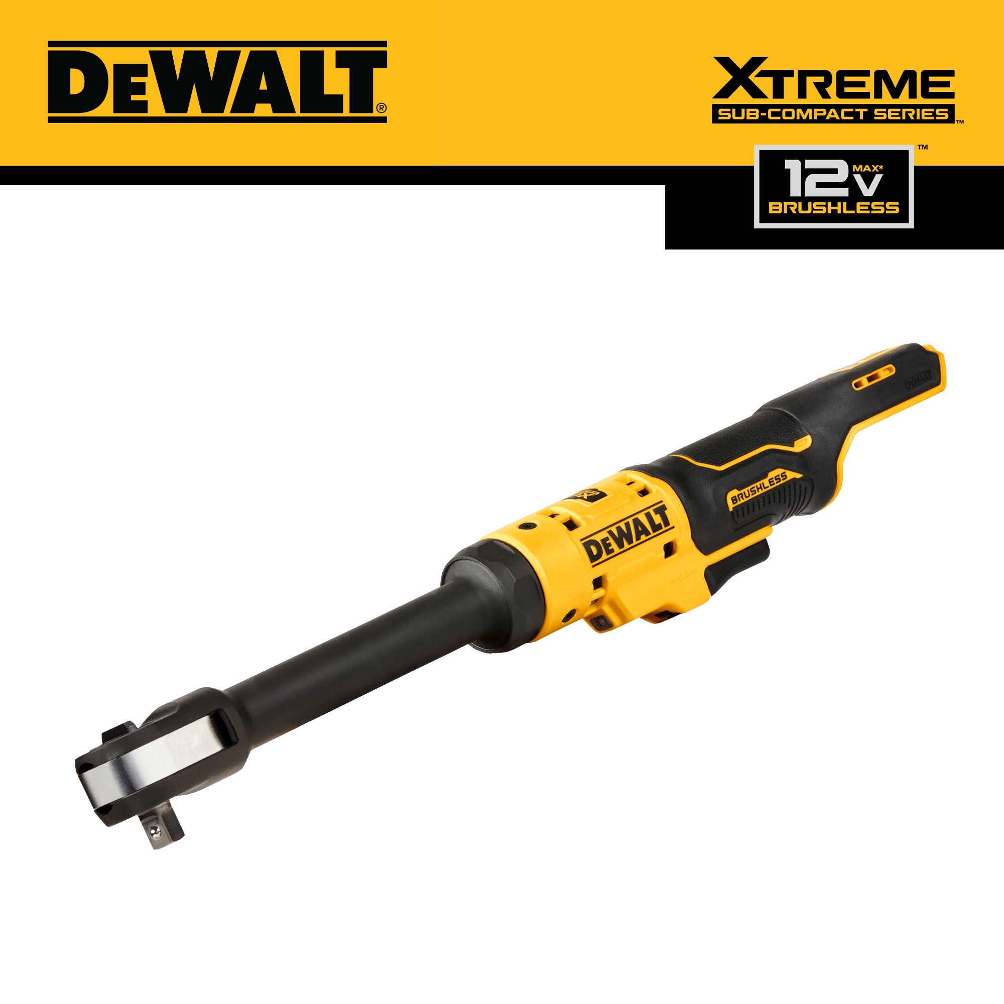 XTREME Variable Speed Brushless 3/8-in Drive Cordless Ratchet Wrench (Bare Tool) in Yellow | - DEWALT DCF503EB