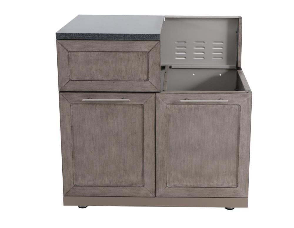 Outsider FHTA80108D Driftwood Shore 36.02-in W x 27.76-in D x 35.83-in H Modular Outdoor Kitchen Side-burner 1 Burners