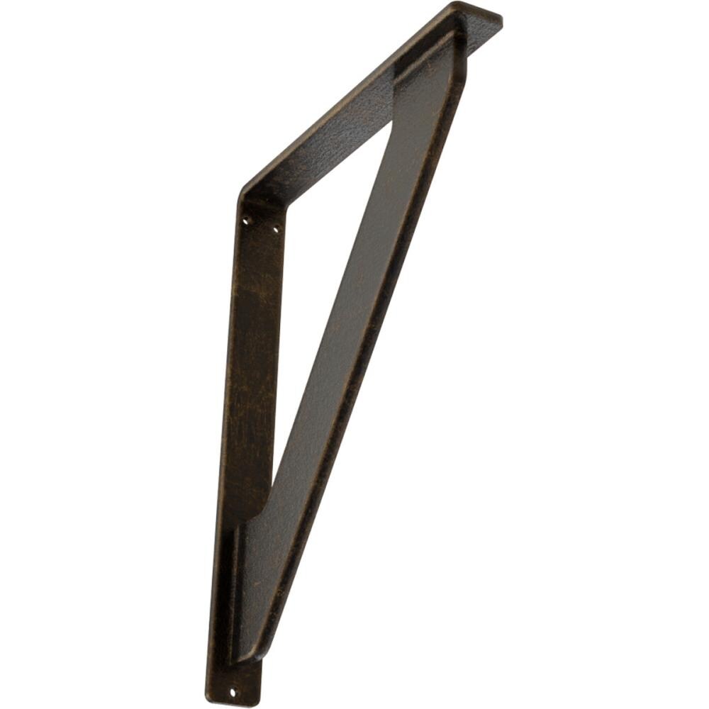 Ekena Millwork BKTM01X07X10STRABS Traditional 7.5-in x 1.5-in x 10-in Antique brass Wrought iron Countertop support bracket