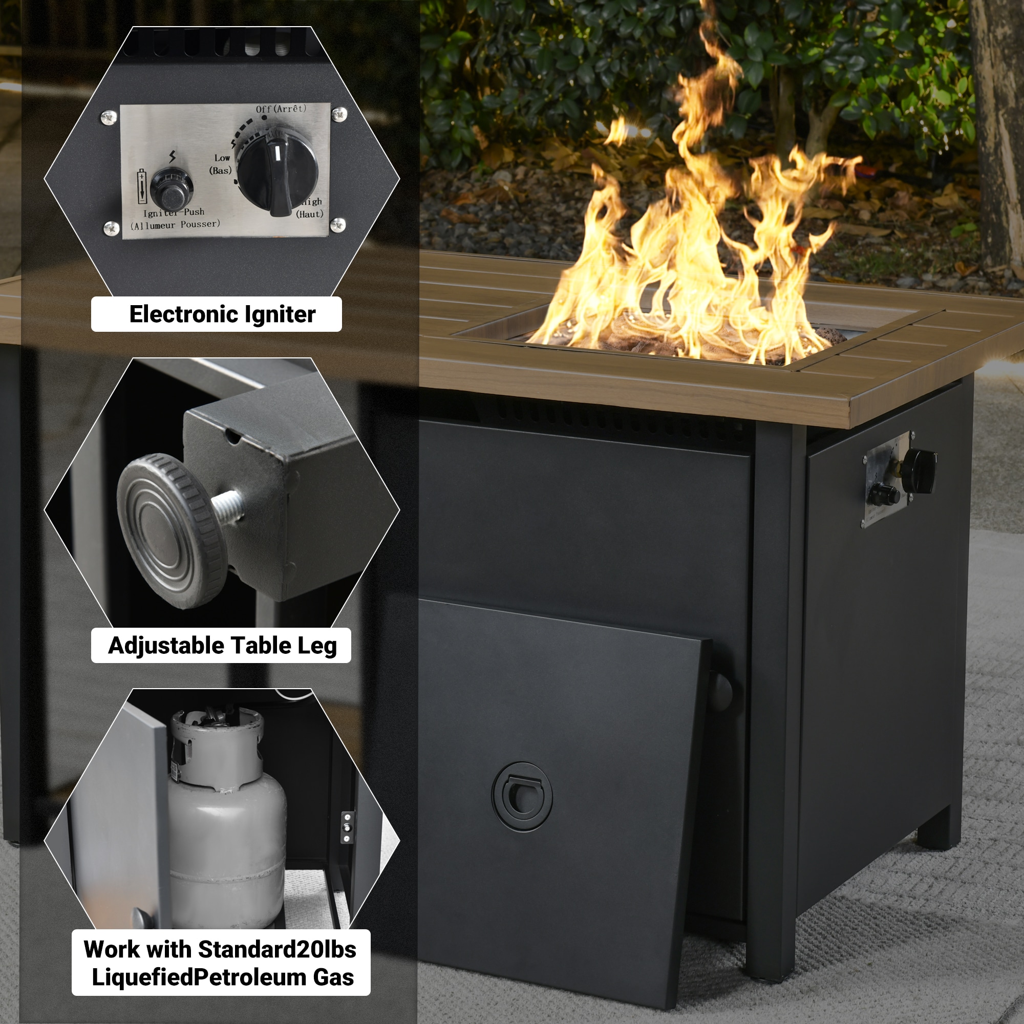 weaxty HMBGYM81011 Outdoor-Gas-Firepits - View #4