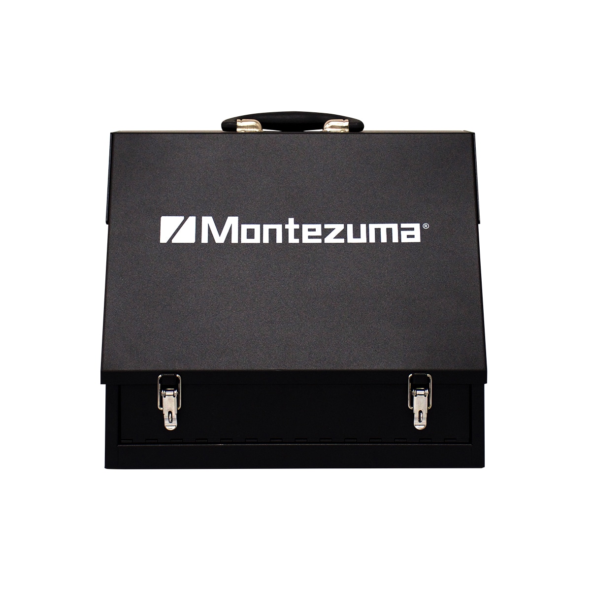 Montezuma Triangle 15.35-in W x 13.19-in H x 10.04-in D Black Steel Tool Box SB150B-2 Sansujyuku sansujyuku.com