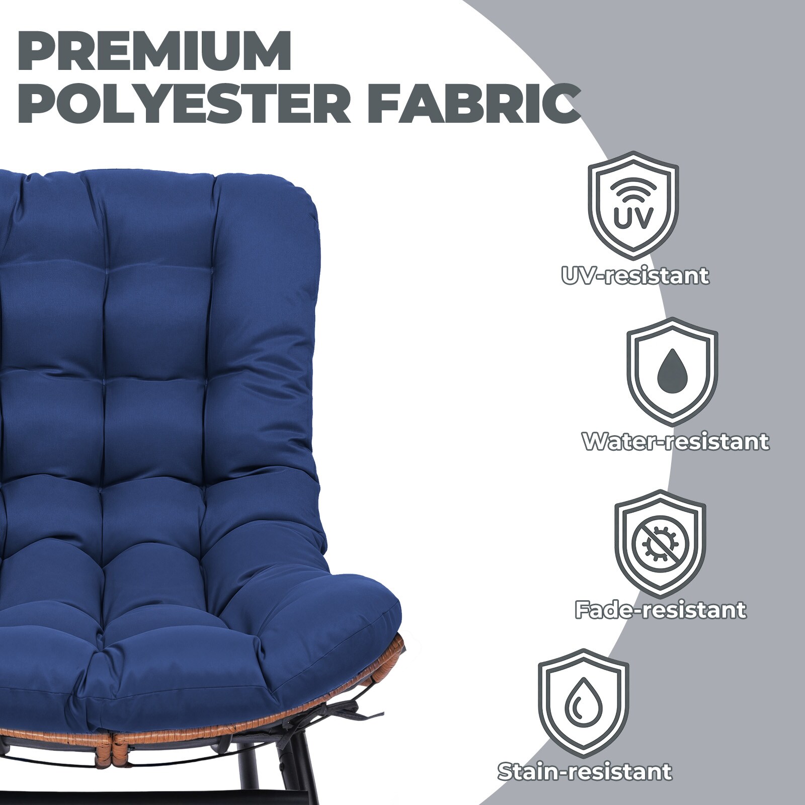 GTPLAYER LOWE'S-OT-CH03-BL Patio-Chairs - View #2