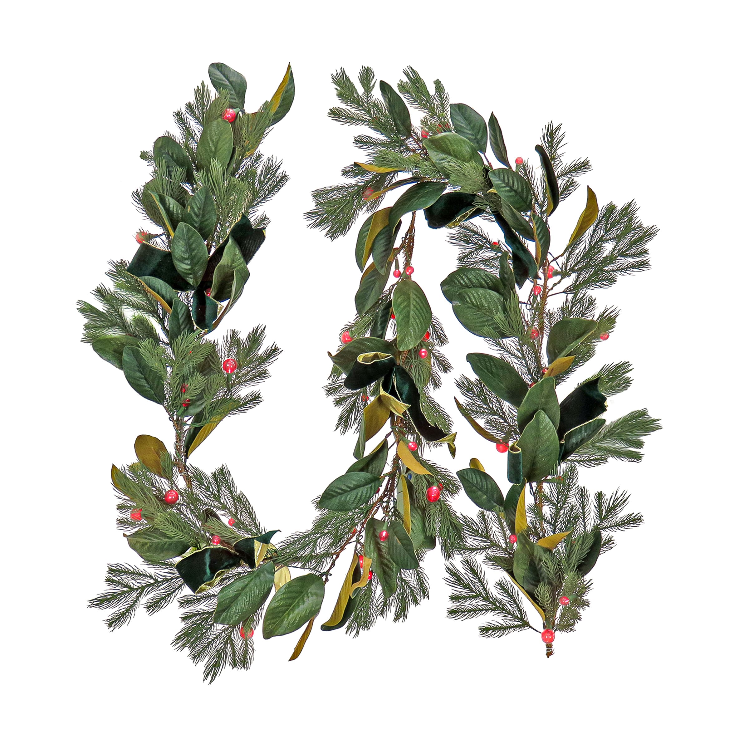 National Tree Company DC13-319L-9A-B Indoor/Outdoor Pre-lit Battery-operated 9-Feet Pine Artificial Garland with White LED Lights