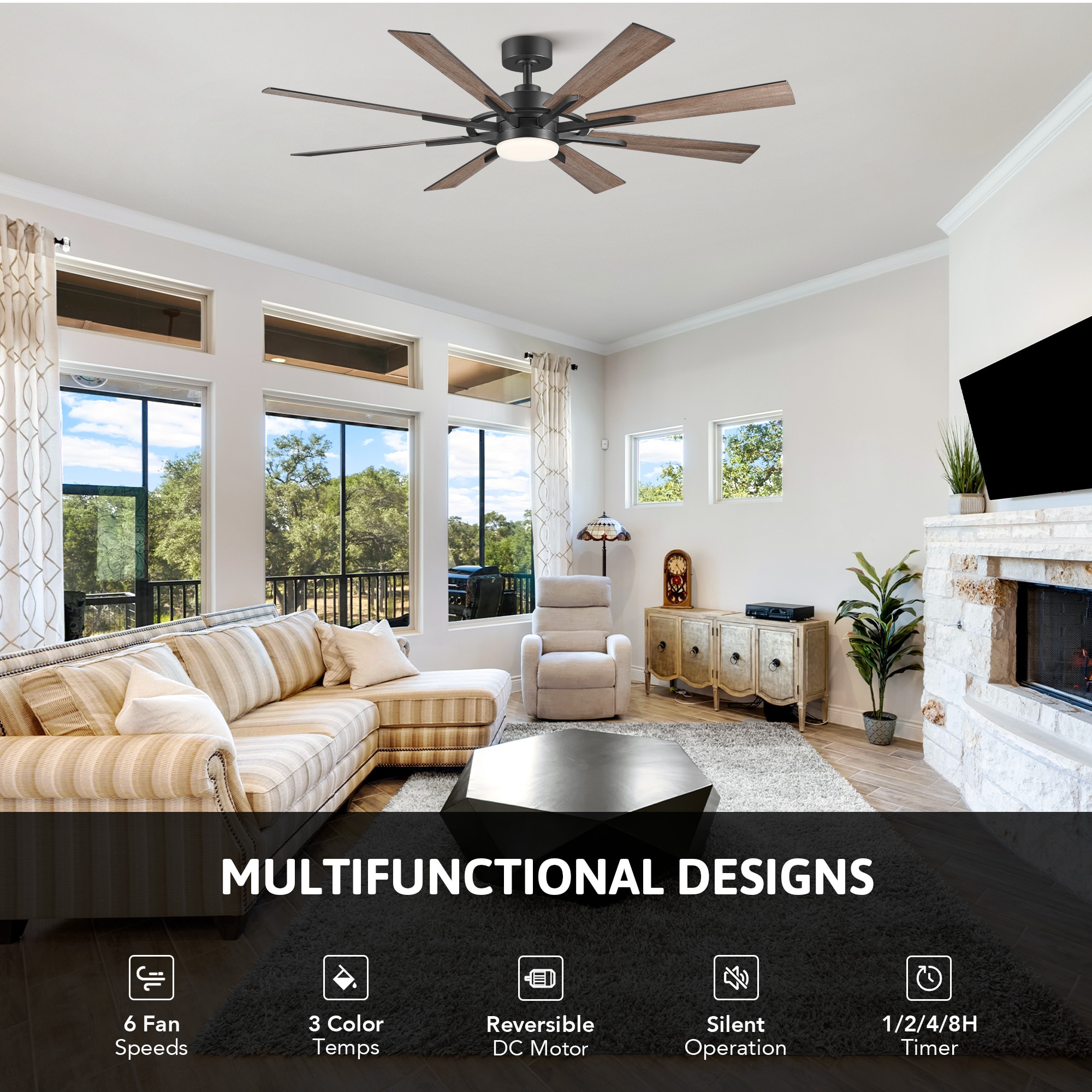 CO-Z CFN-1360-WB Ceiling-Fans - View #3