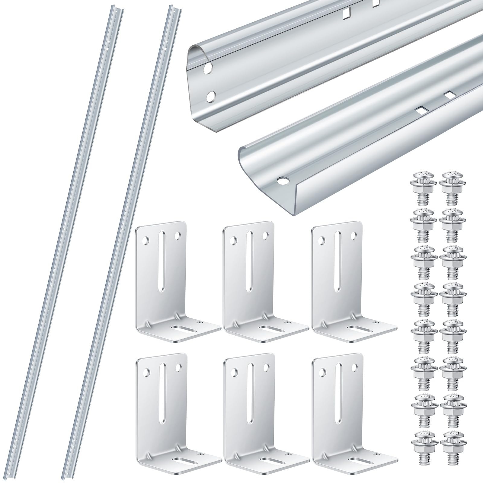Etokfoks -  galvanized steel garage door vertical track replacement kit 76 in length 0 06 in thic...