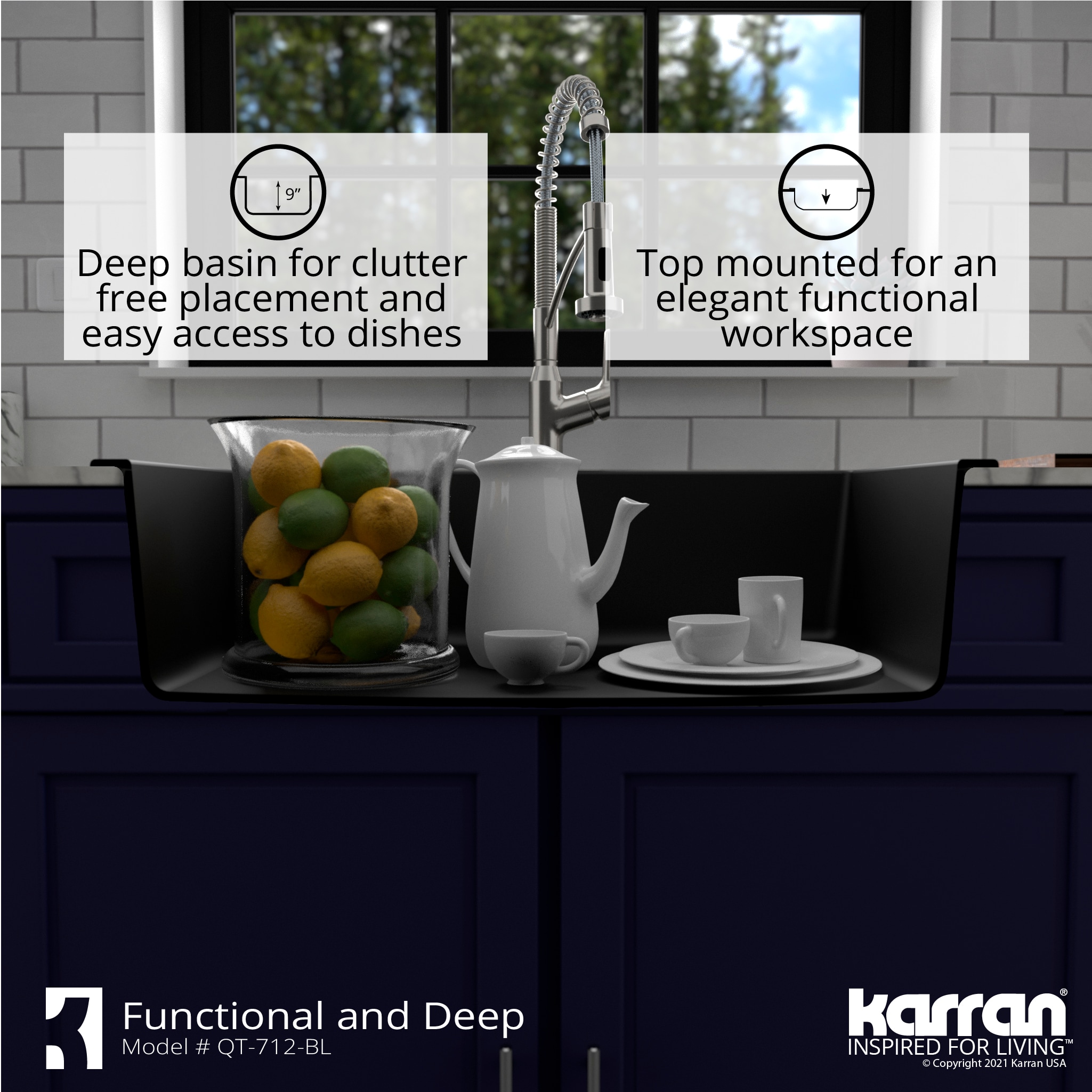 Karran QT-712-BL-PK1 Kitchen-Sinks - View #10
