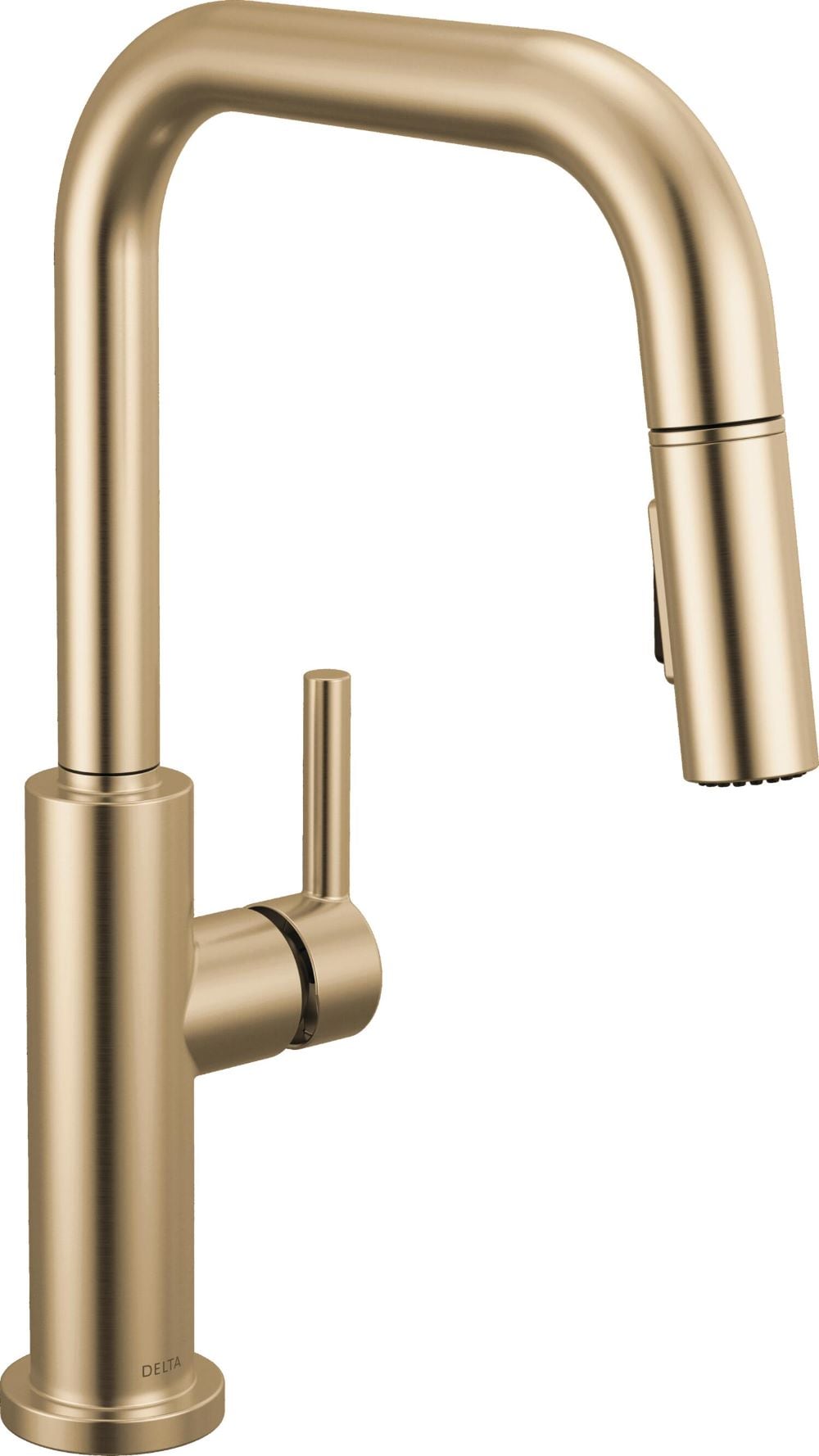 Delta 19868LF-CZ Nicoli Champagne Bronze Single Handle Deck-mount Pull-down Kitchen Faucet with Sprayer ( Deck Plate Included )