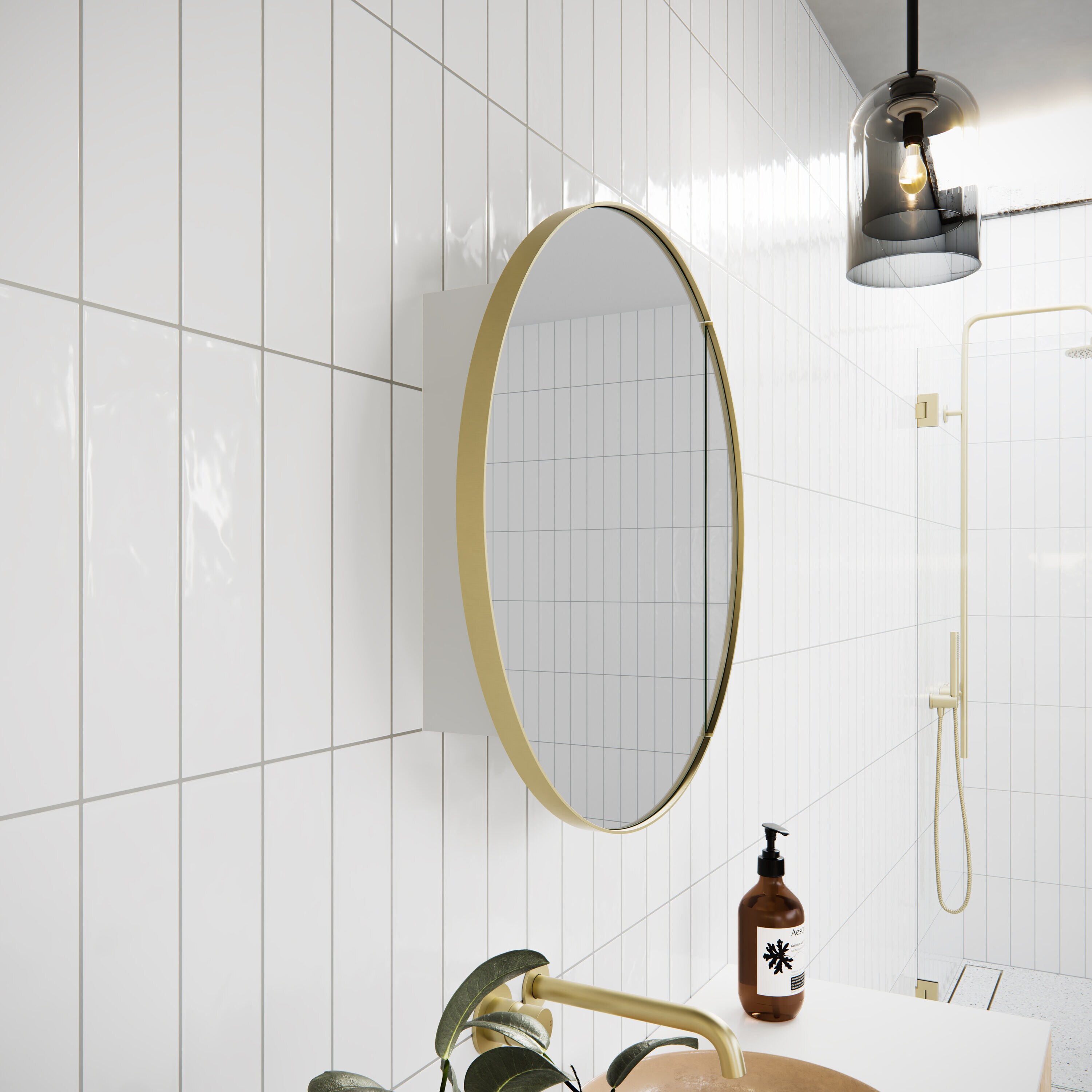 Glass Warehouse SC1-R-24-SB Bathroom-Medicine-Cabinets - View #3