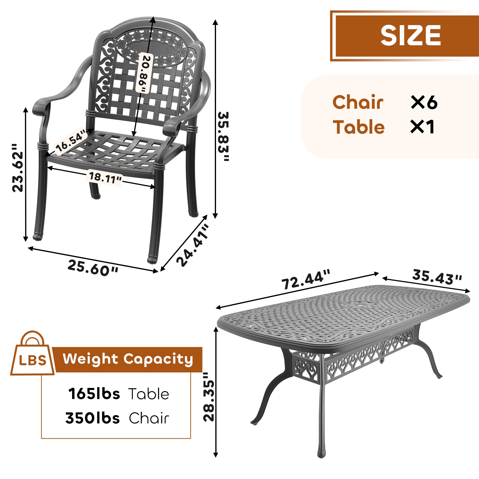 nicesure SLBK6012CZ6A1174RC Patio-Dining-Sets - View #9