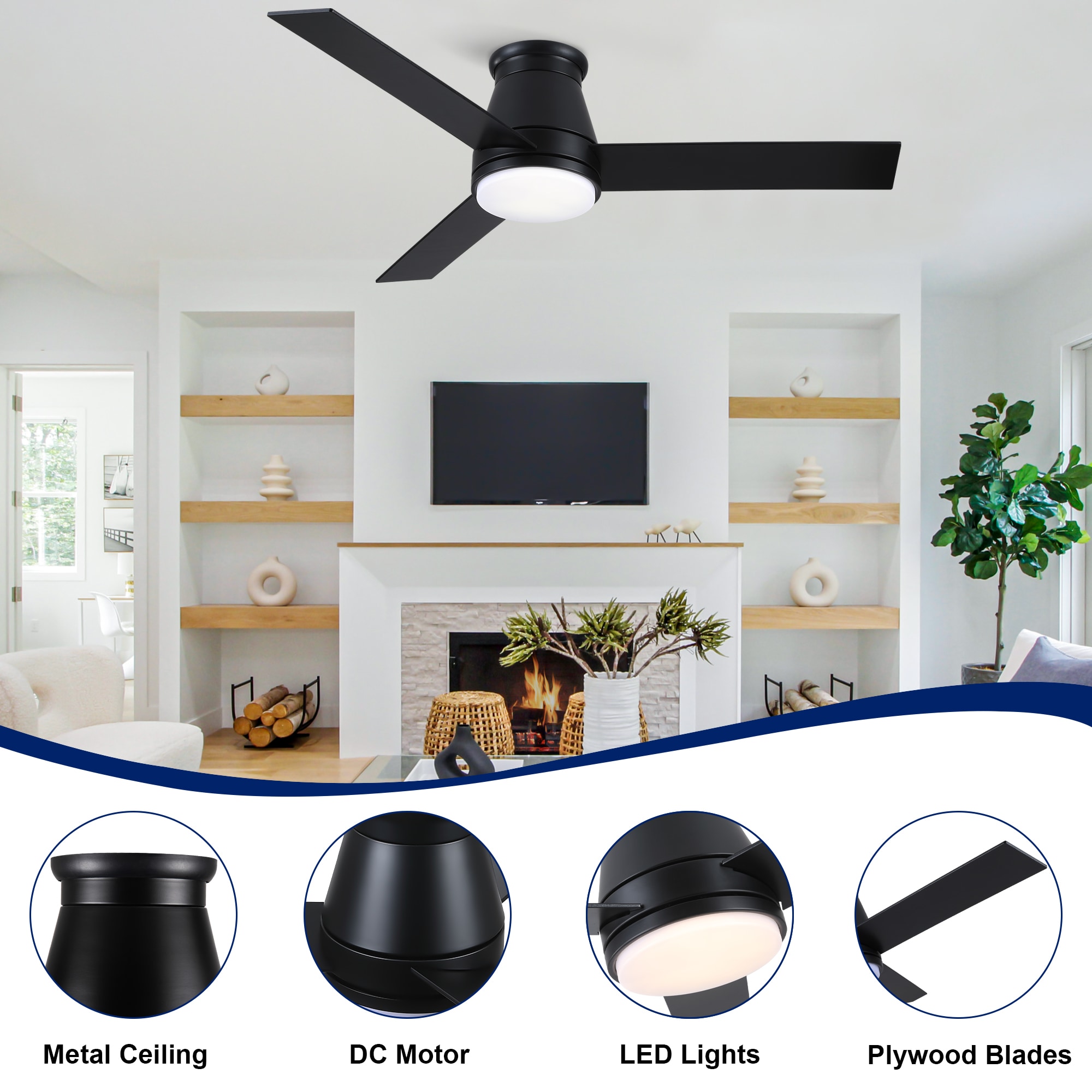 YUHAO LSDC1153BK482 Ceiling-Fans - View #4