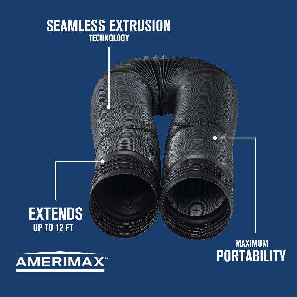 FLEX Drain By Amerimax 4-in X 12-ft Corrugated Solid Pipe In The ...