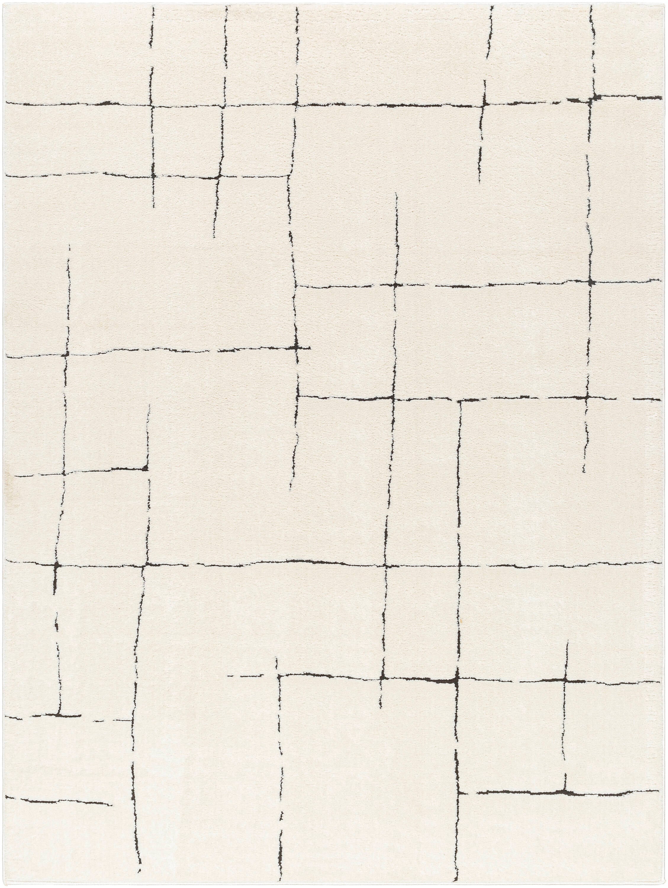 Livabliss FEU2300-537 5 x 7 (ft) Polyester Black Rectangular Indoor Geometric Global Area rug
