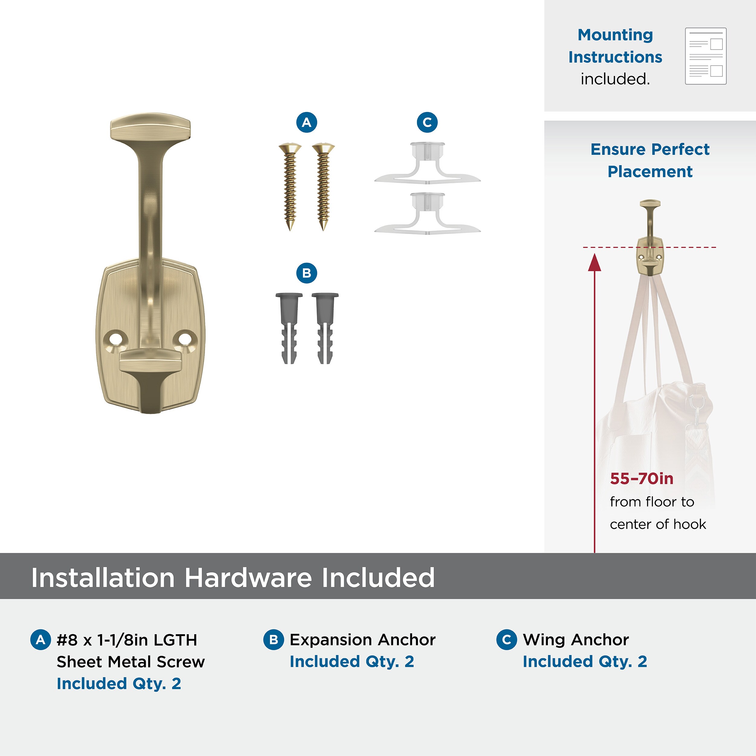 Amerock H37001BBZ Decorative-Wall-Hooks - View #8