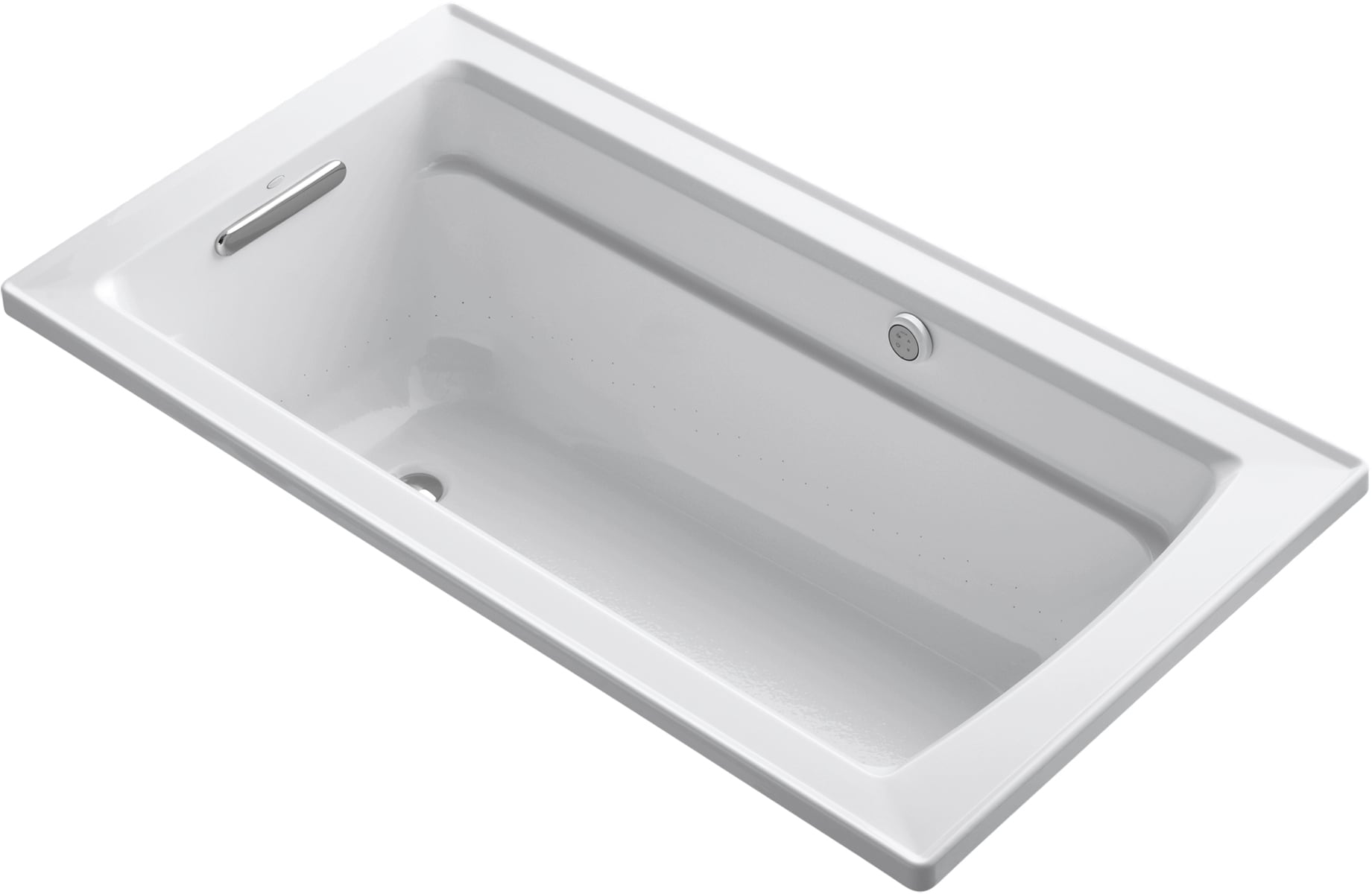 KOHLER Archer 60 in. Rectangular Drop-in Air Bath Bathtub in White
