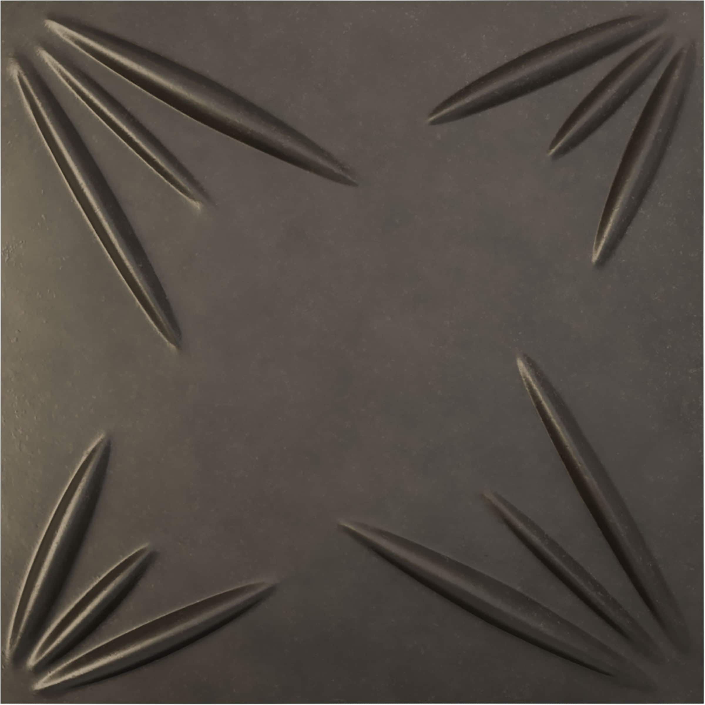Ekena Millwork WP20X20INDST 19-5/8-in x 19-5/8-in Embossed Paintable/Stainable Black PVC Abstract Wall Panel ( 2.67-sq ft )