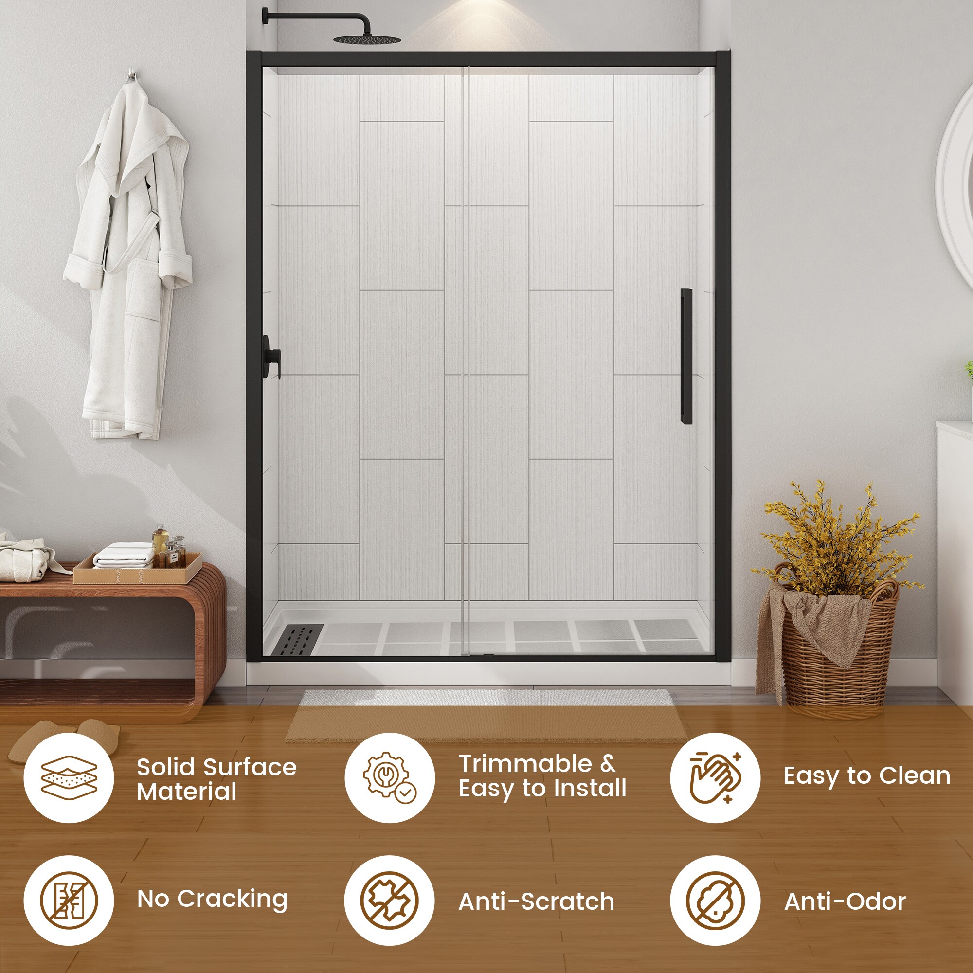 CASAINC CABR1303MB12L25 Alcove-Shower-Kit - View #7