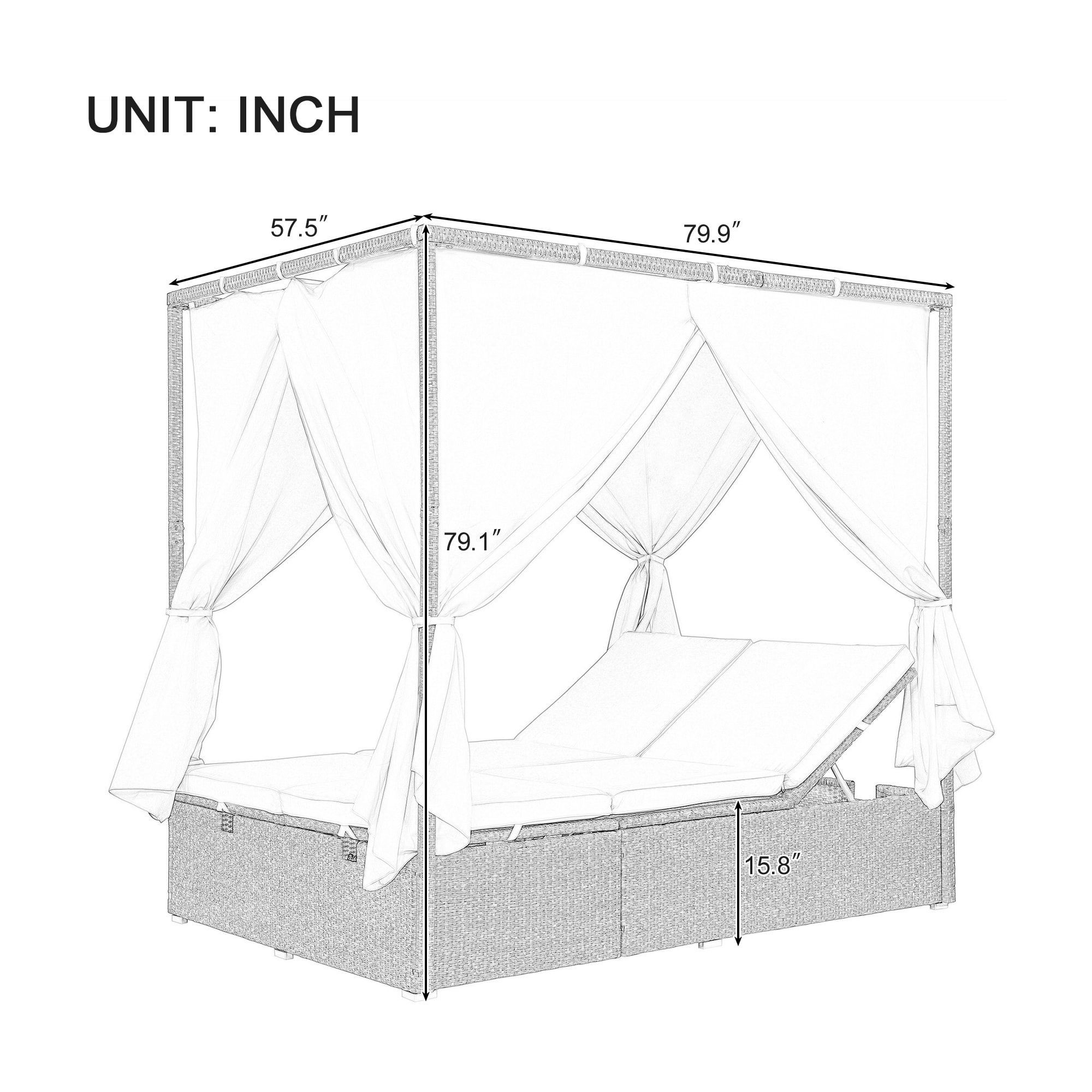 Clihome CL-US312OR Patio-Sofas-Daybeds - View #4