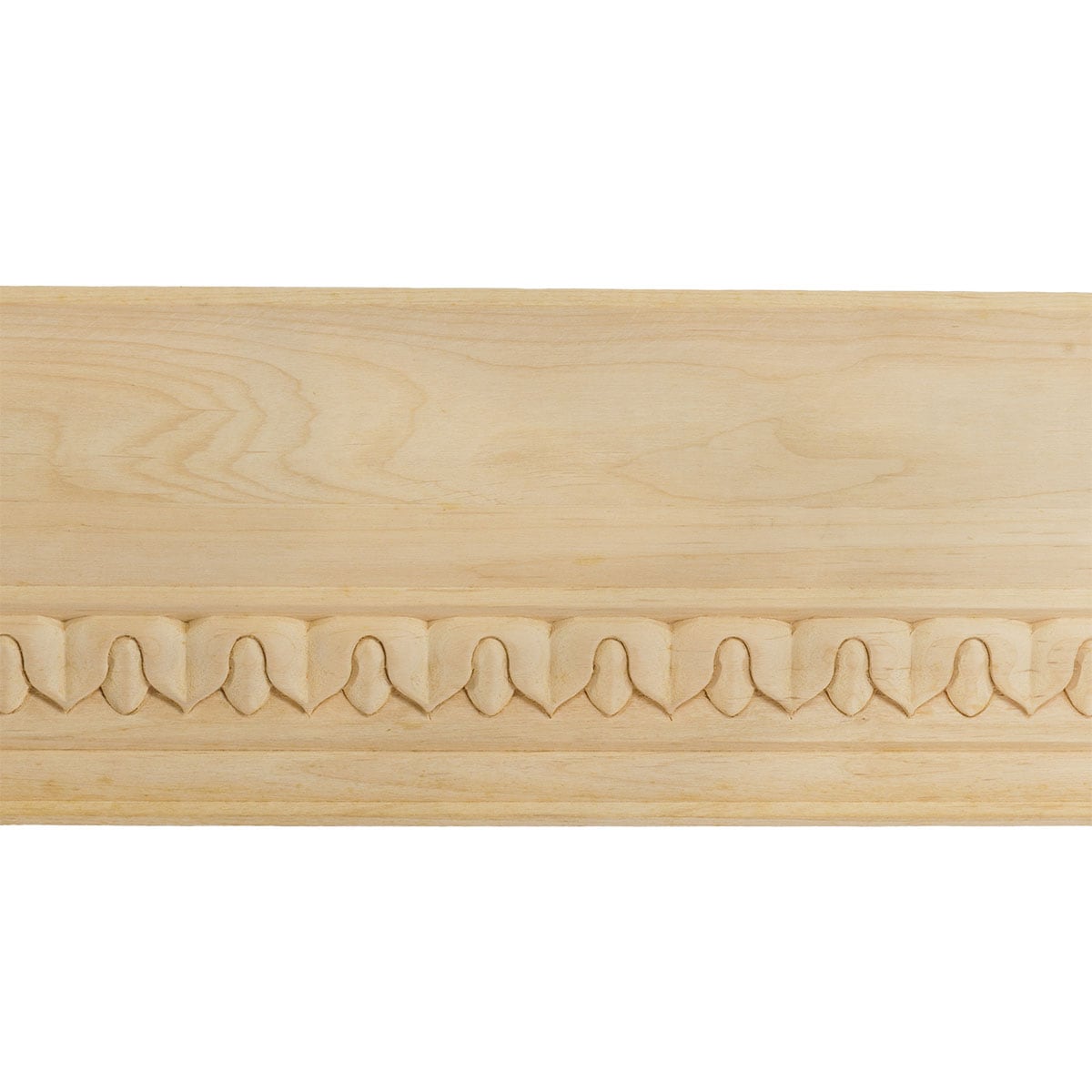 Ekena Millwork 687078 Lanarkshire Carved Wood 6-3/4-in x 7-ft 10-1/2-in Cherry Unfinished Wood Crown Moulding 8 -Pack
