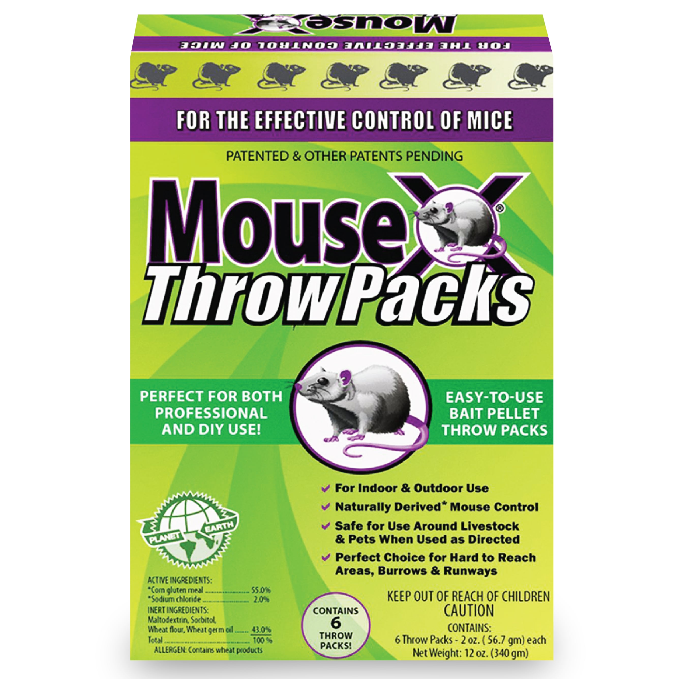 MouseX 620206 6 Count Throw Packs 6 Count Mouse Killer