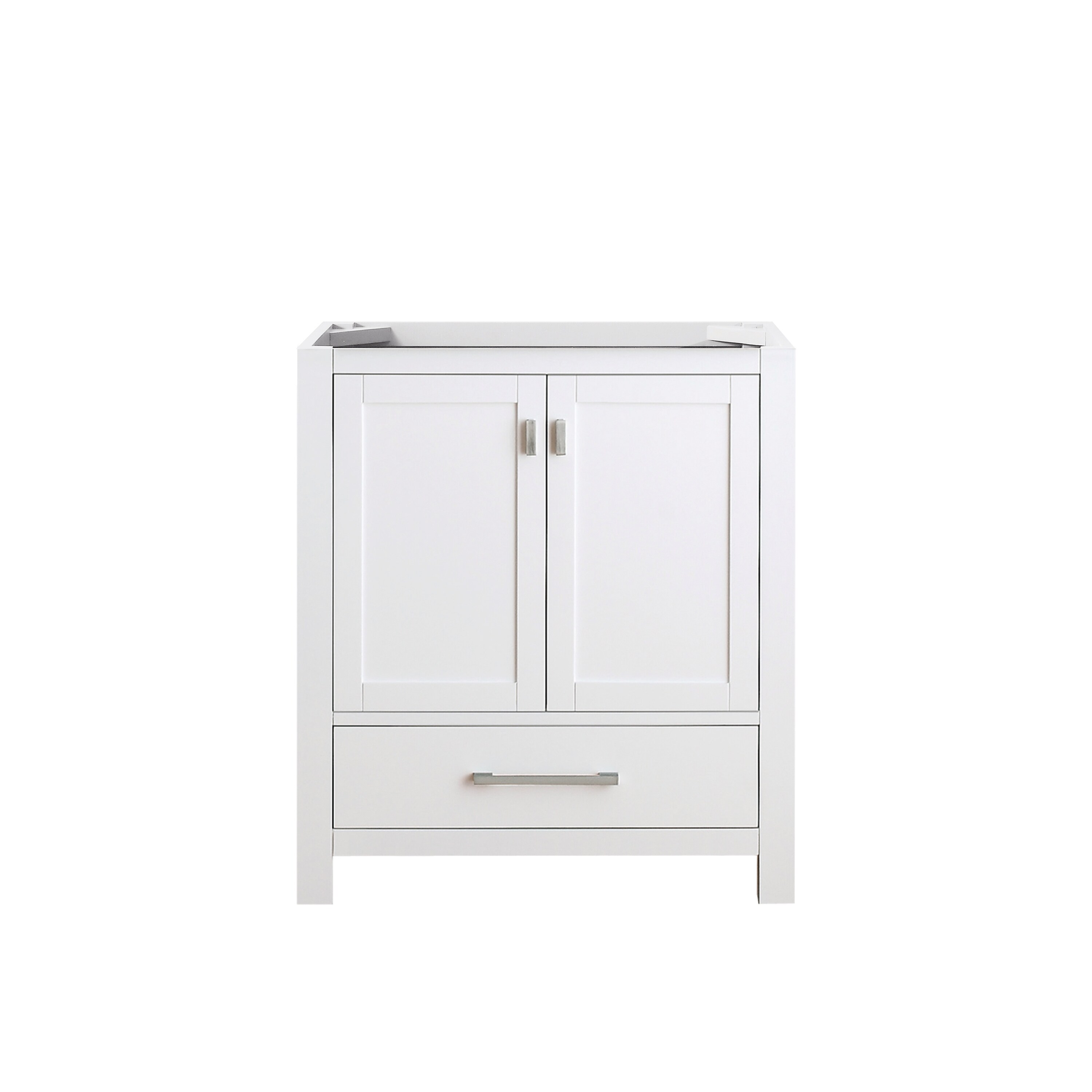 Modero 30'' White Poplar Wood Bathroom Vanity Base