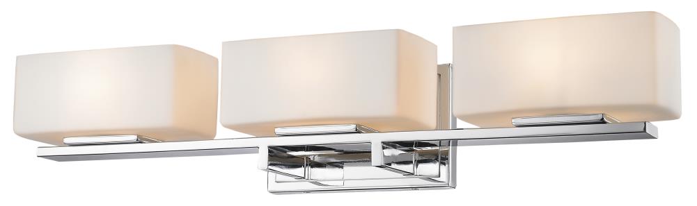Z-Lite 3029-3V-CH Kaleb 25-in 3-Light Chrome LED Transitional Vanity Light