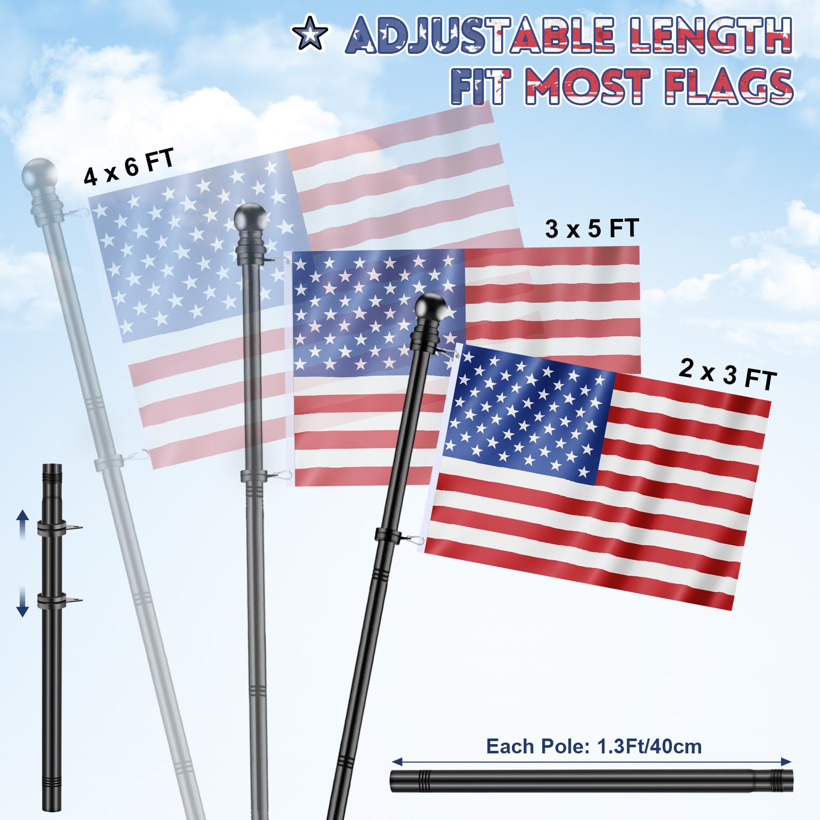 ITOPFOX LIT0804I435 Flag-Pole-Accessories - View #4