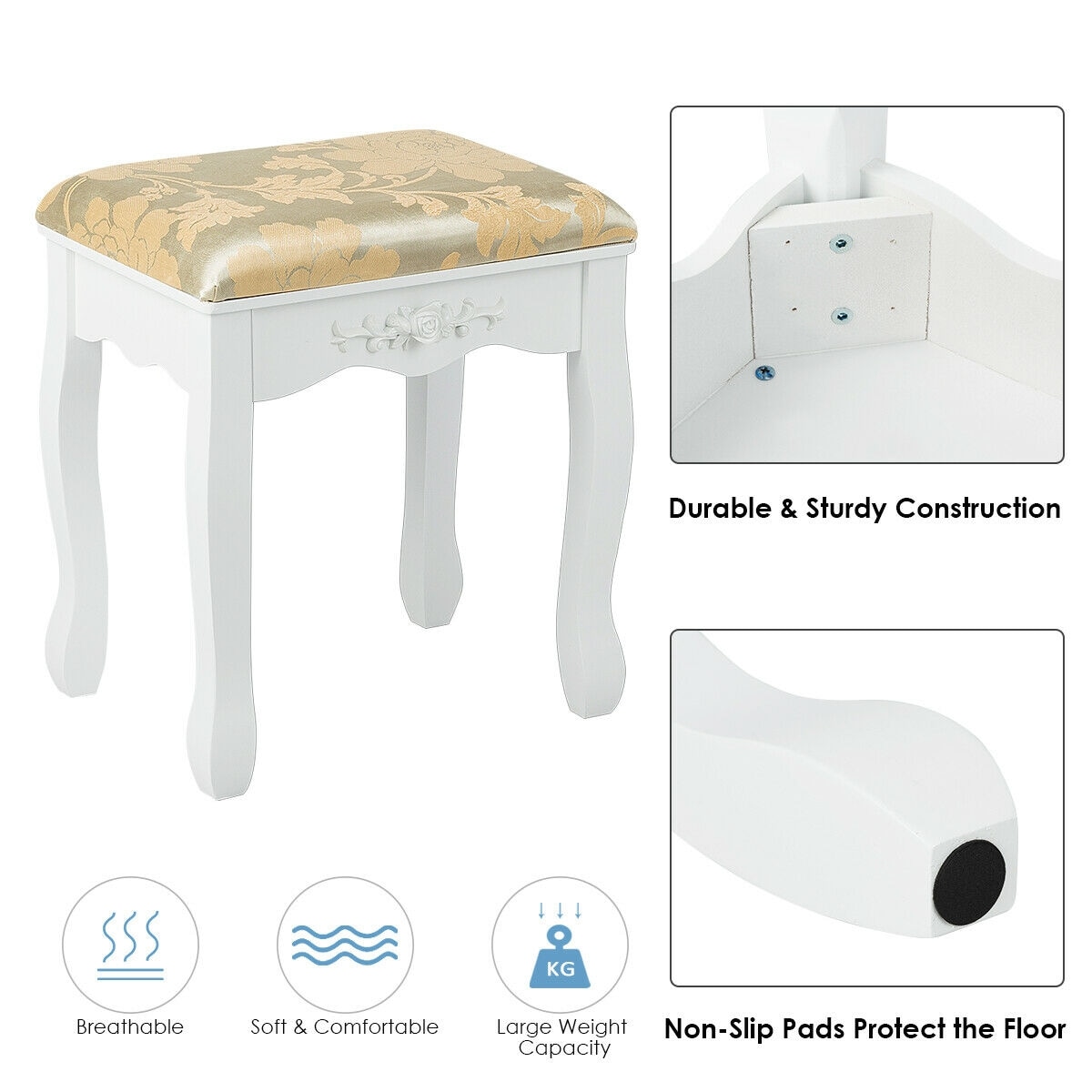 CASAINC WF-HYSN-66129WH Bedroom-Vanities - View #6