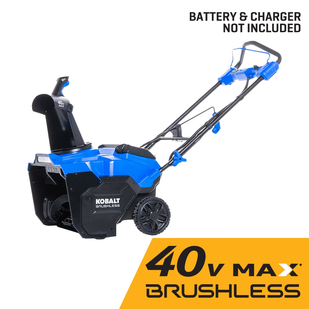 Gen4 40-volt 21-in Single-stage Push Cordless Electric Snow Blower (Battery and Charger Not Included) Rubber in Gray | - Kobalt KSB 1040B-03