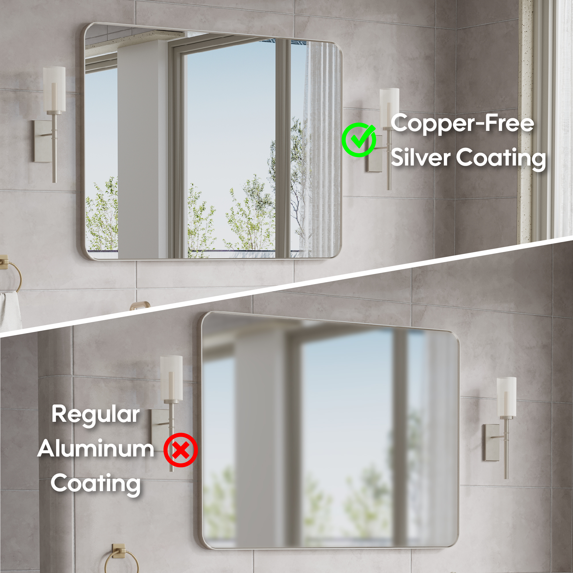 WELLFOR EX-2MC1526LBK Framed-Bath-Mirrors - View #7