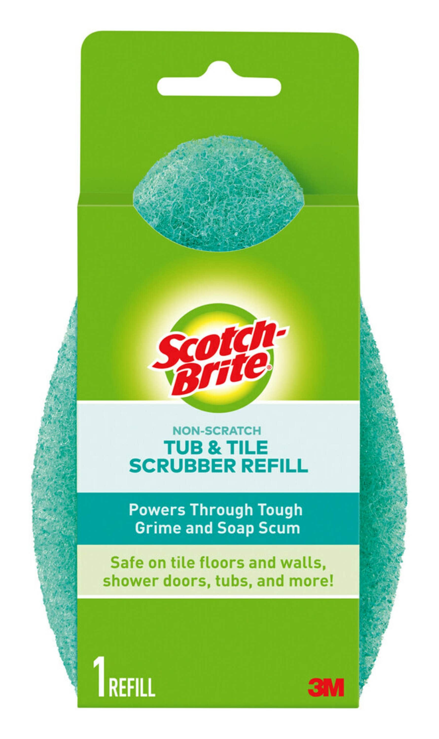 Scotch-Brite Shower Scrubber Refill Poly Fiber Stiff Tile and Grout Brush  at