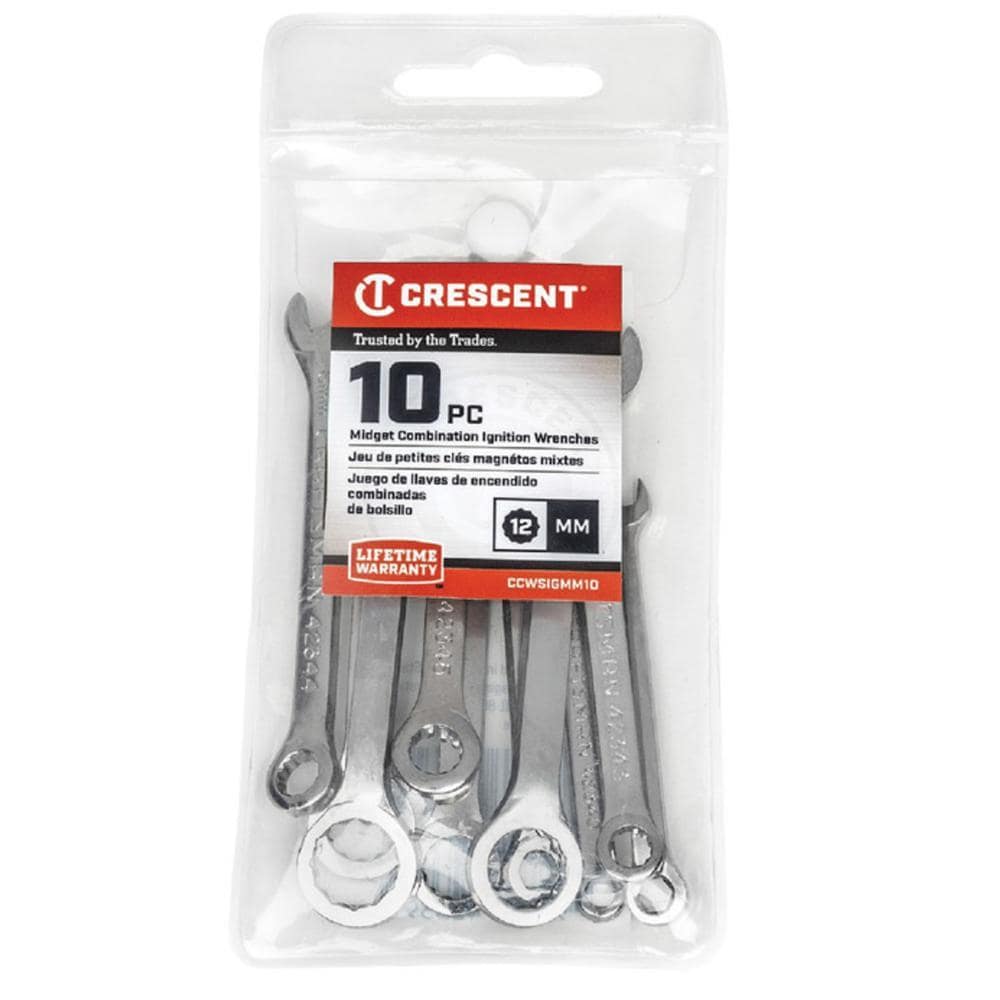 Crescent 10-Piece Set 12-point Metric Standard Combination Wrench