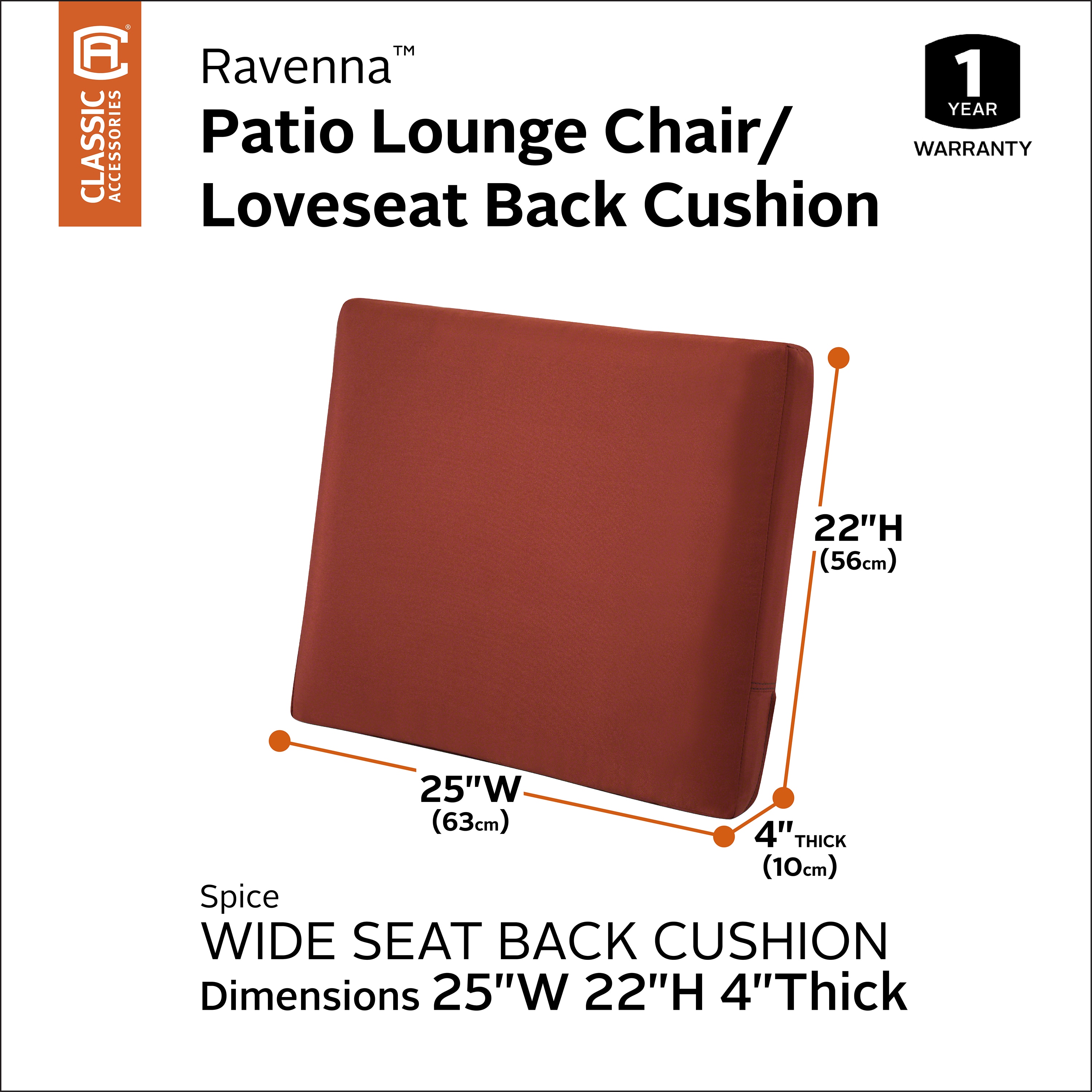 Classic Accessories 62-028-SPICE-EC Patio-Furniture-Cushions - View #6