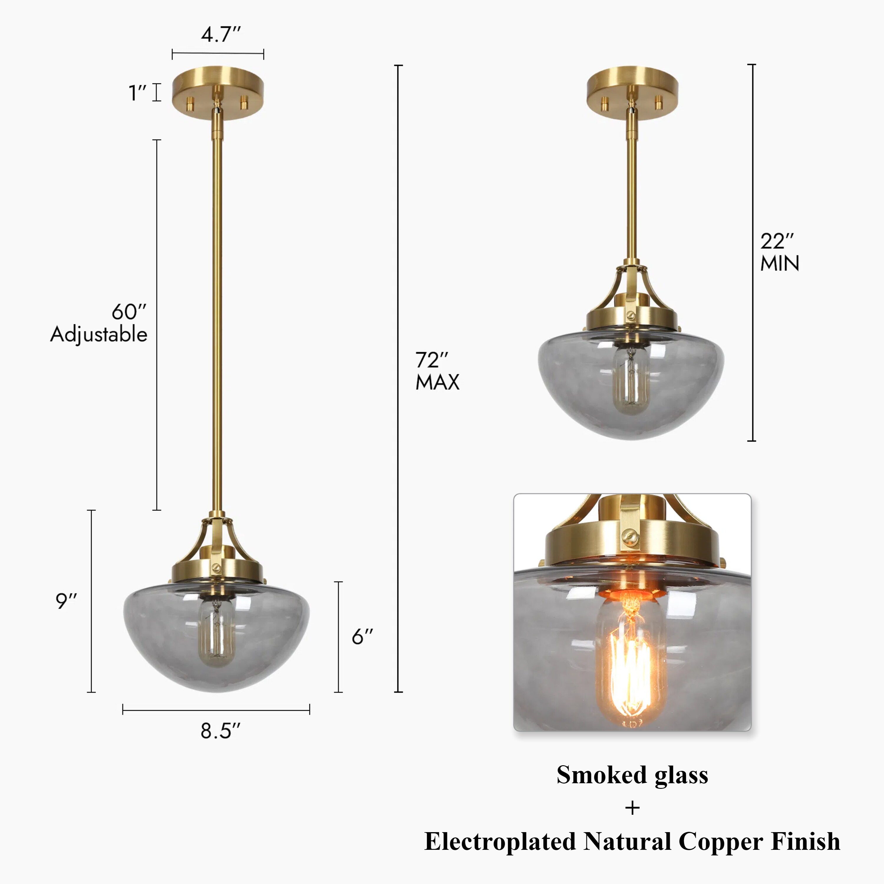 ZEVNI L3BRNR2YW890PSD8 Pendant-Lights - View #5