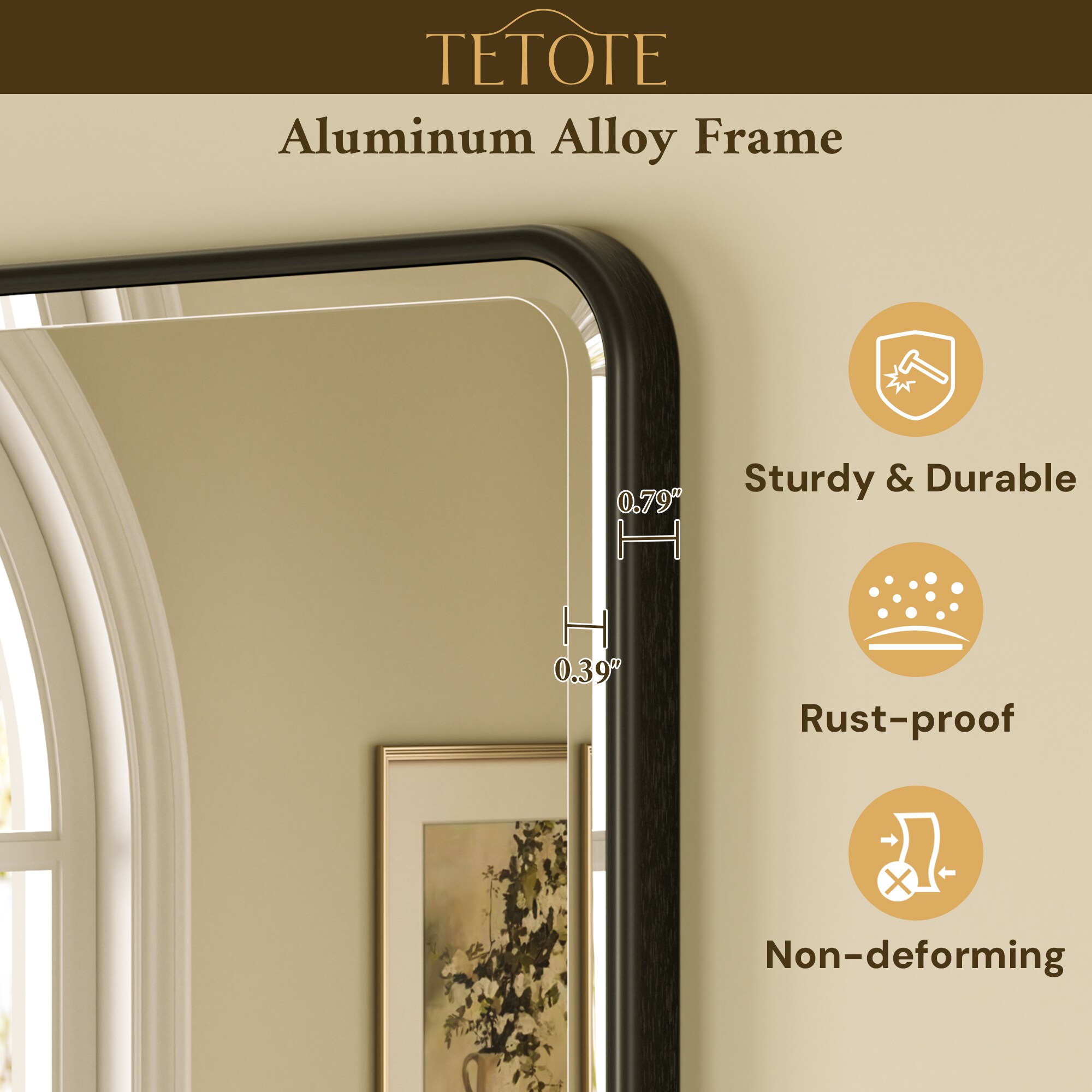 TETOTE LSC-TE-2030BK-B82 Framed-Bath-Mirrors - View #6