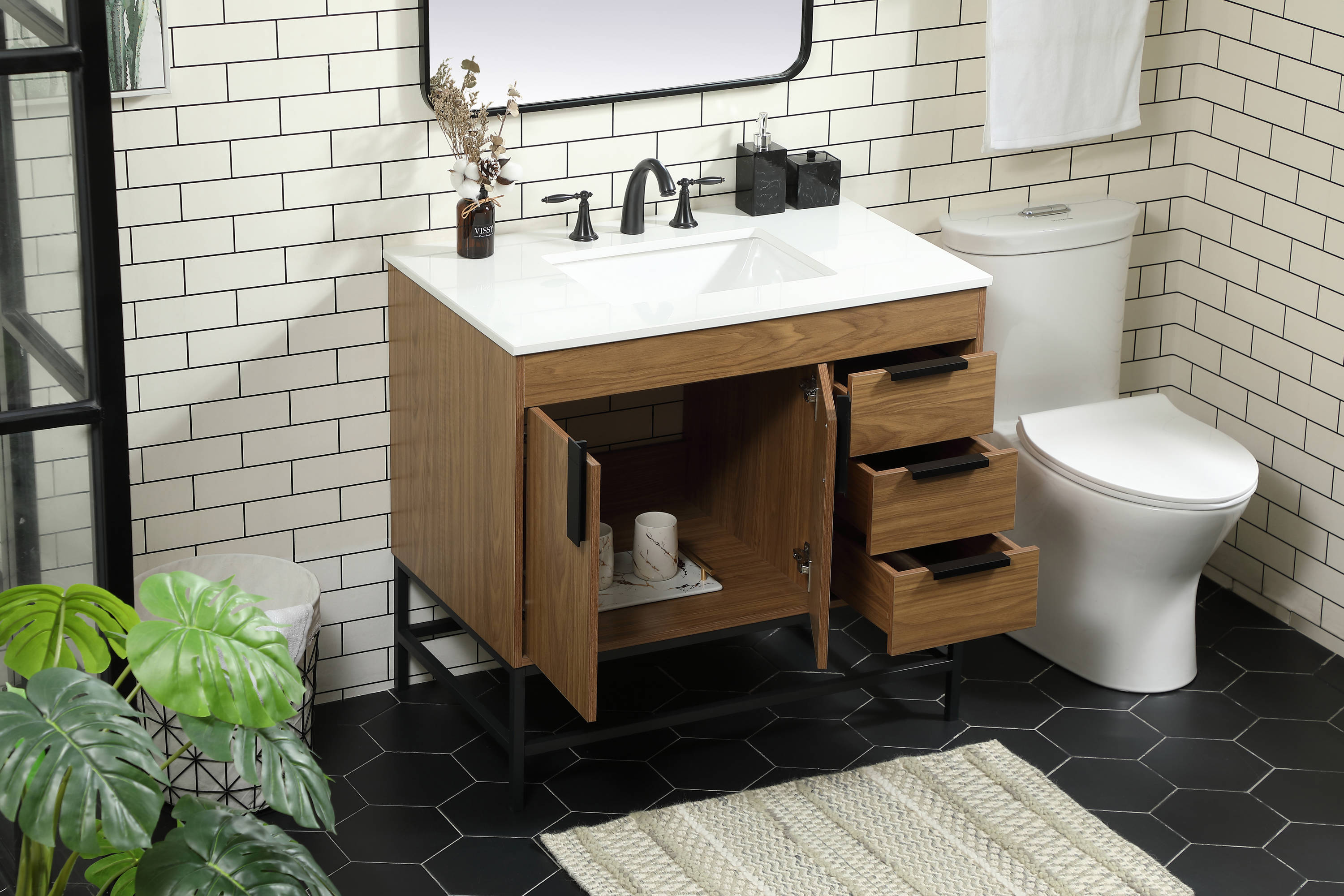 Elegant Decor HF146508WB Bath-Vanity-Combo - View #4