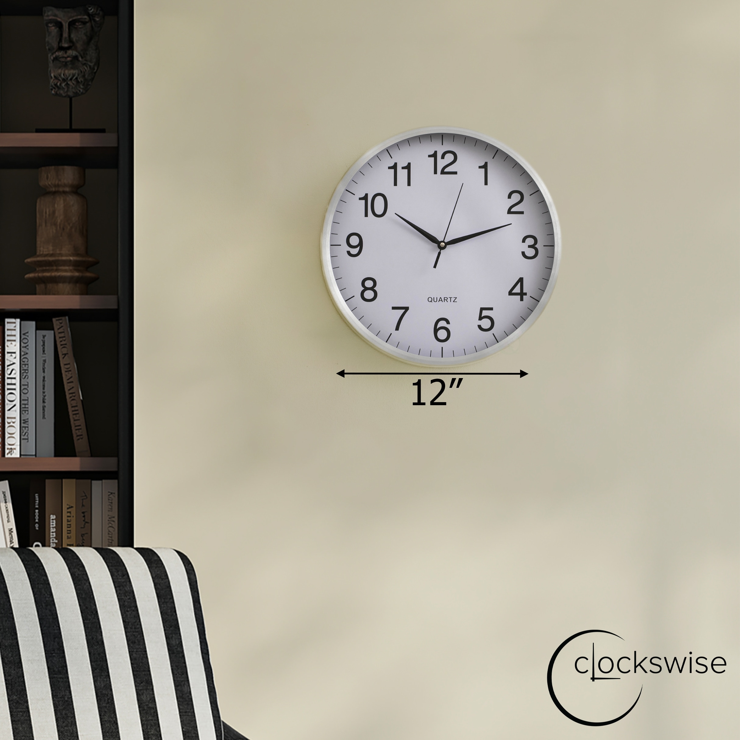 Clockswise QI004745.WT.12 Indoor-Outdoor-Clocks - View #2