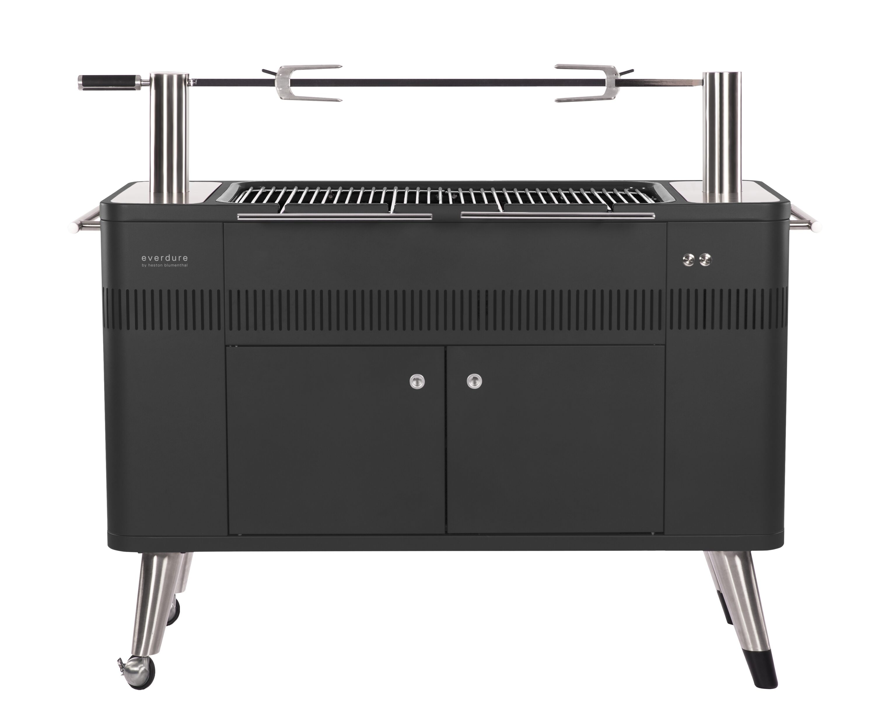 Forord Elevator Vend tilbage EVERDURE HUB 33.3-in W Black Paint. Brushed Steel Charcoal Grill in the  Charcoal Grills department at Lowes.com