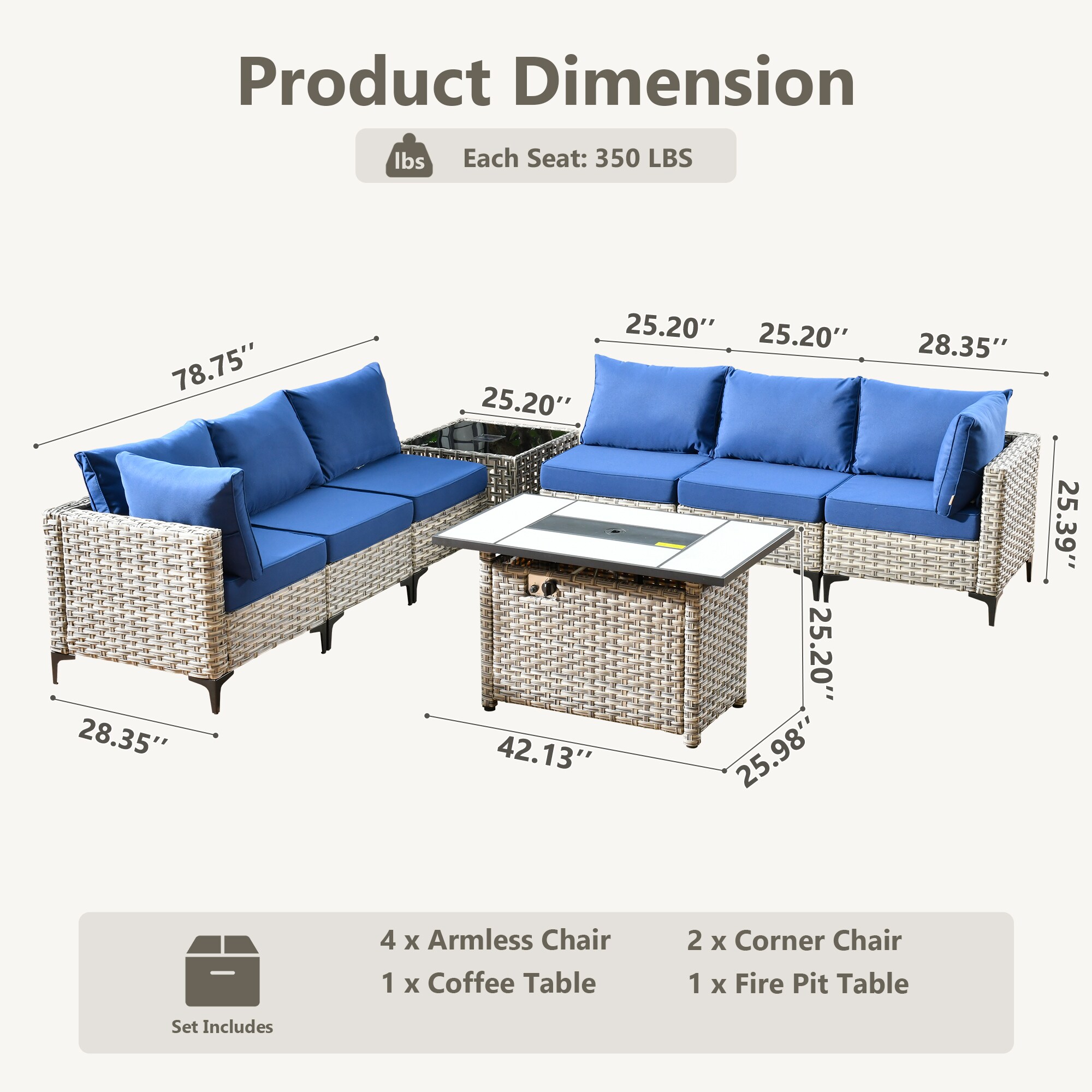 Pouuin RFPSKT708 Patio-Sofas-Daybeds - View #2