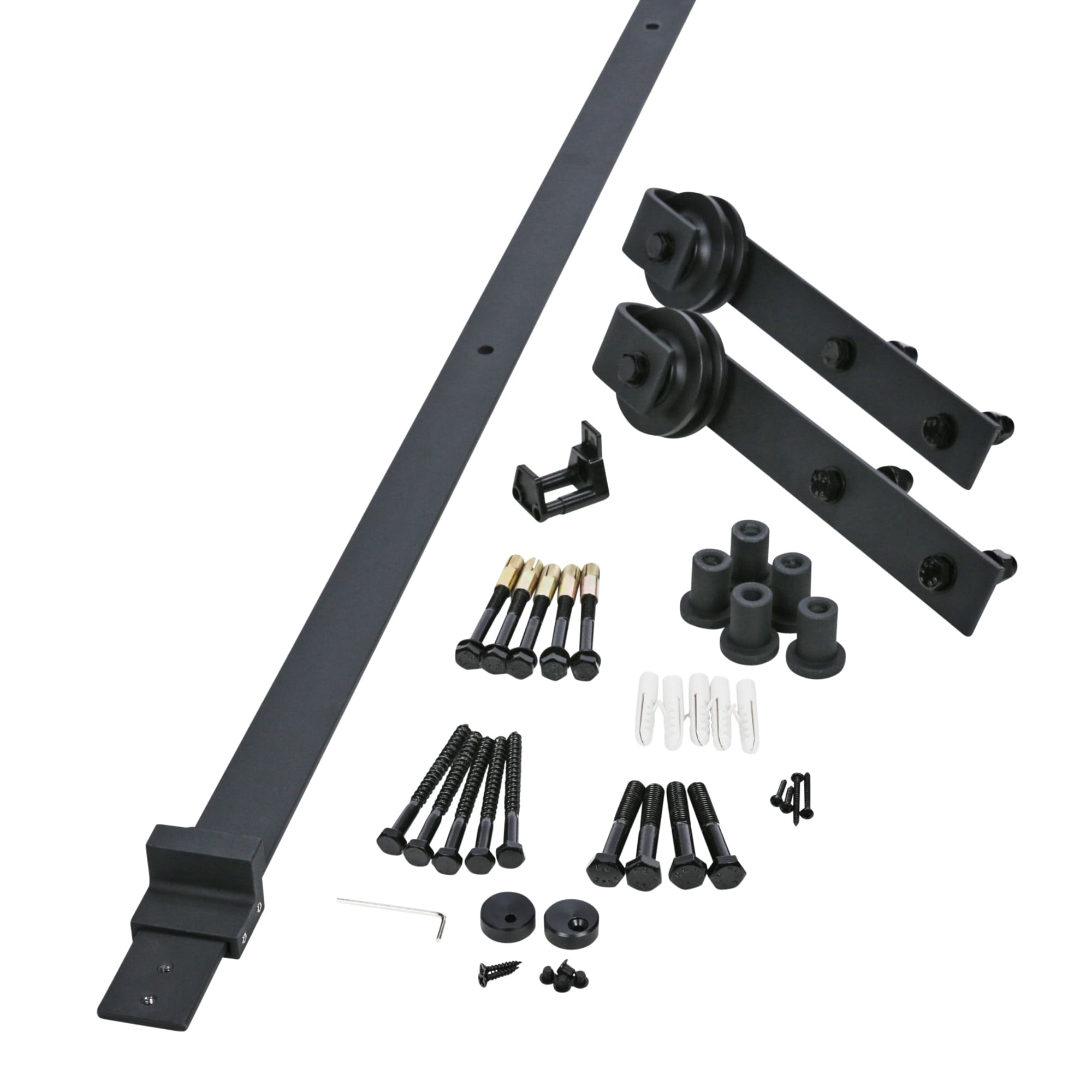 Reliabilt 78-3 4-in Matte Black Interior Standard Single Barn Door Kit 