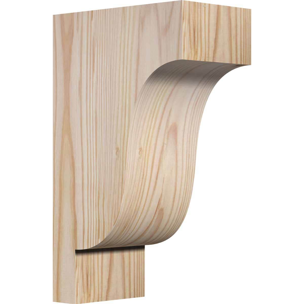 Ekena Millwork COR04X06X10NEW00SDF 3-1/2-in x 6-in x 10-in Newport Unfinished Douglas fir Wood Paintable/Stainable Corbel